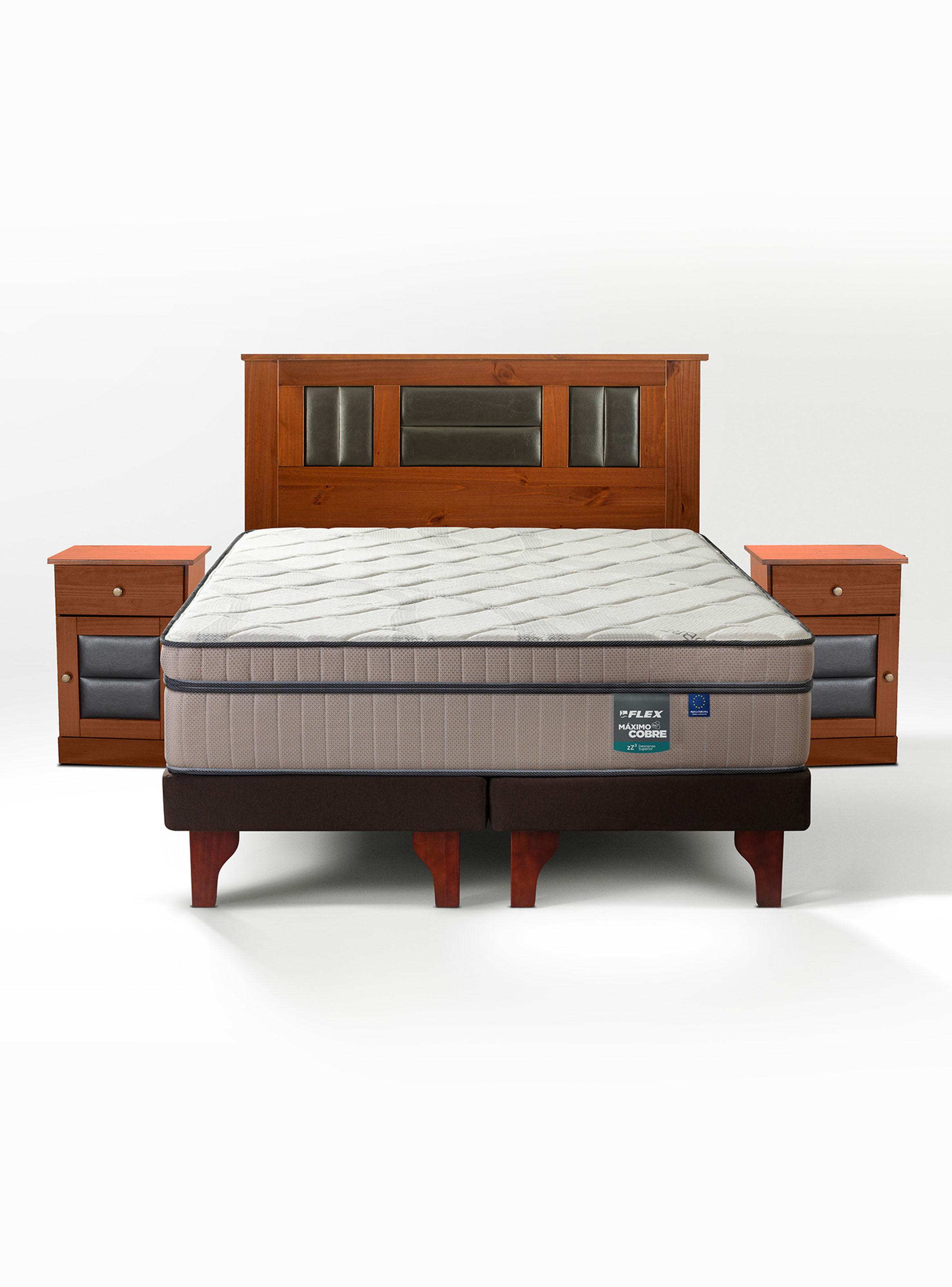 Cama Europea Máximo Cobre King 180 x 200 + Set Lorraine-2