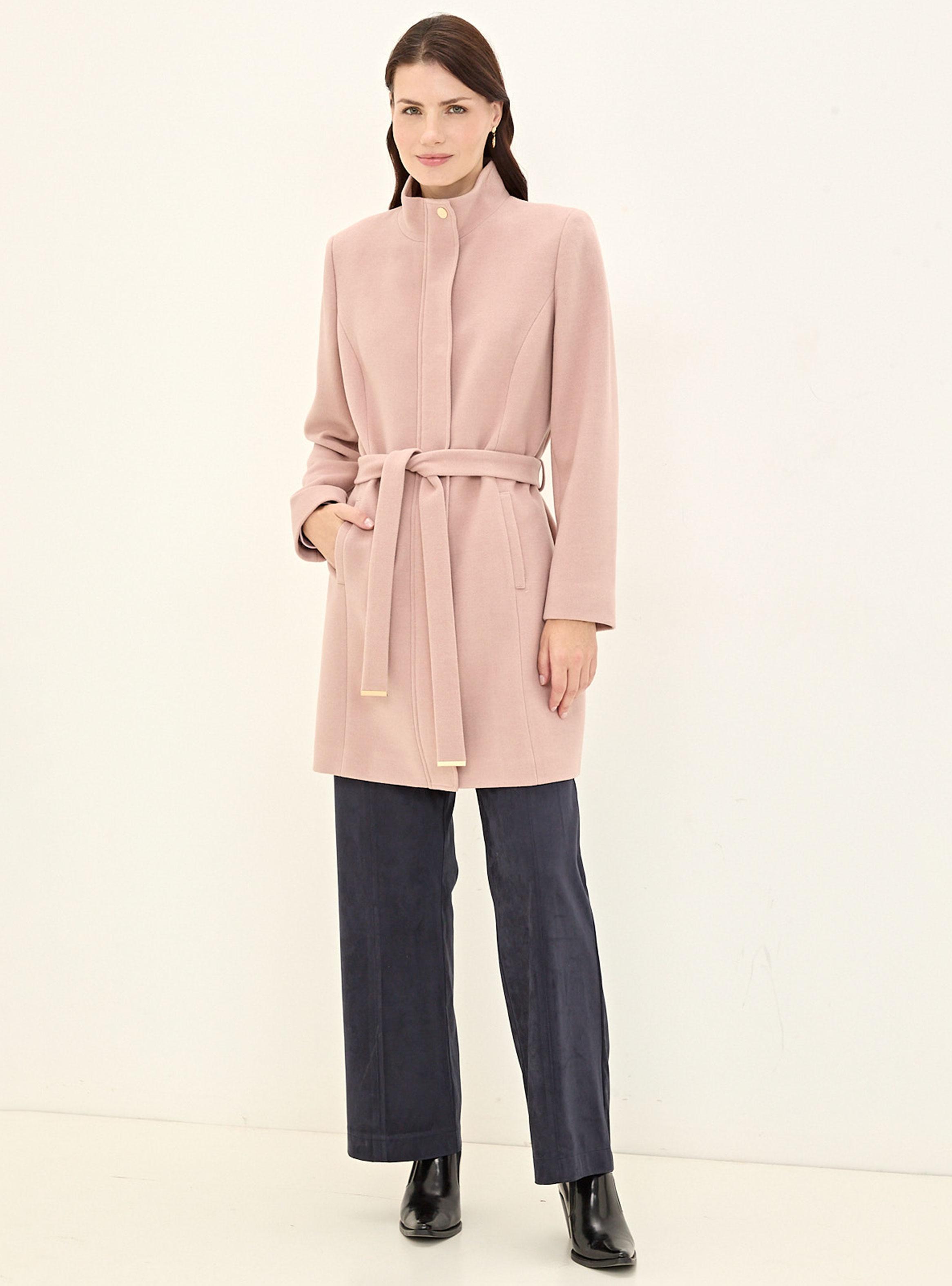 Chaqueta Muflón con Cuello Alto con Lazo-3
