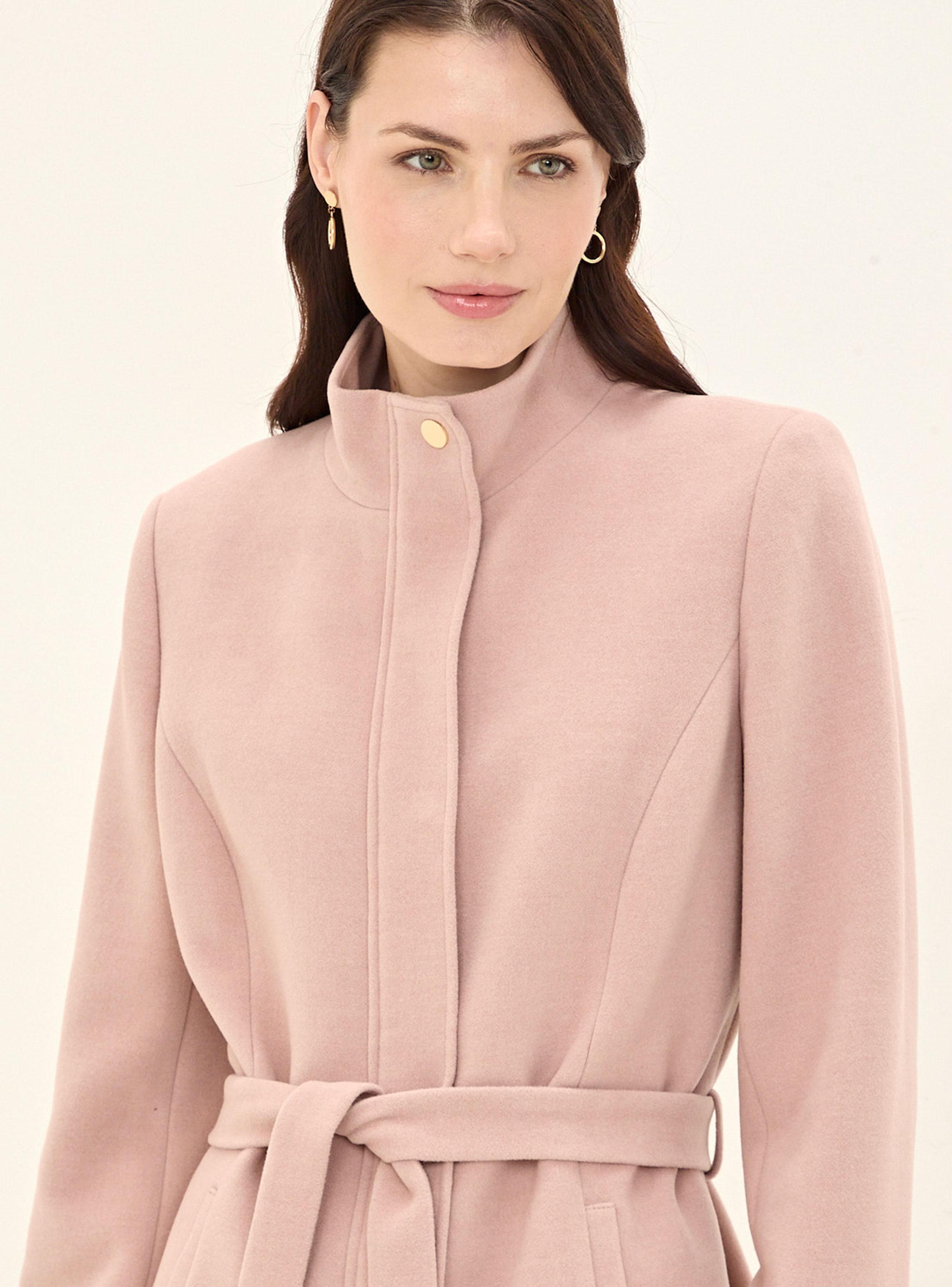 Chaqueta Muflón con Cuello Alto con Lazo-2