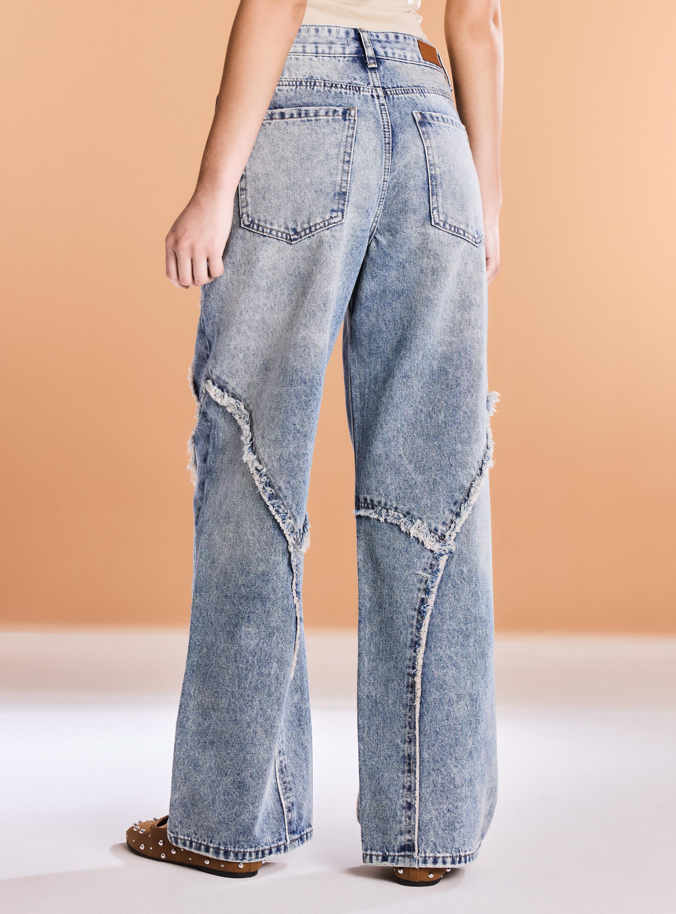 Jeans Baggy Low Rise Detalle Flecos-1