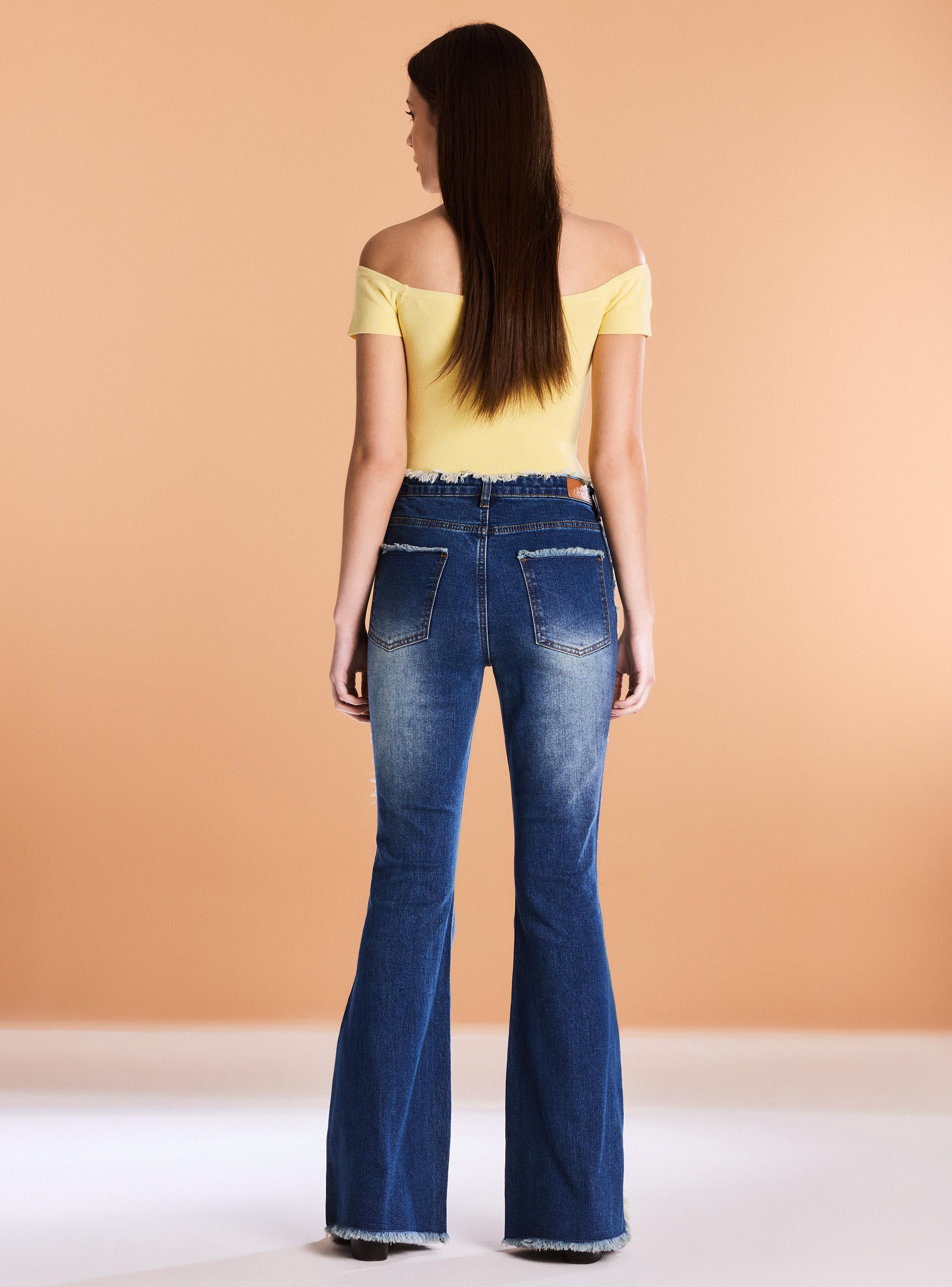 Jeans Flare Detalles Desfelcados-5