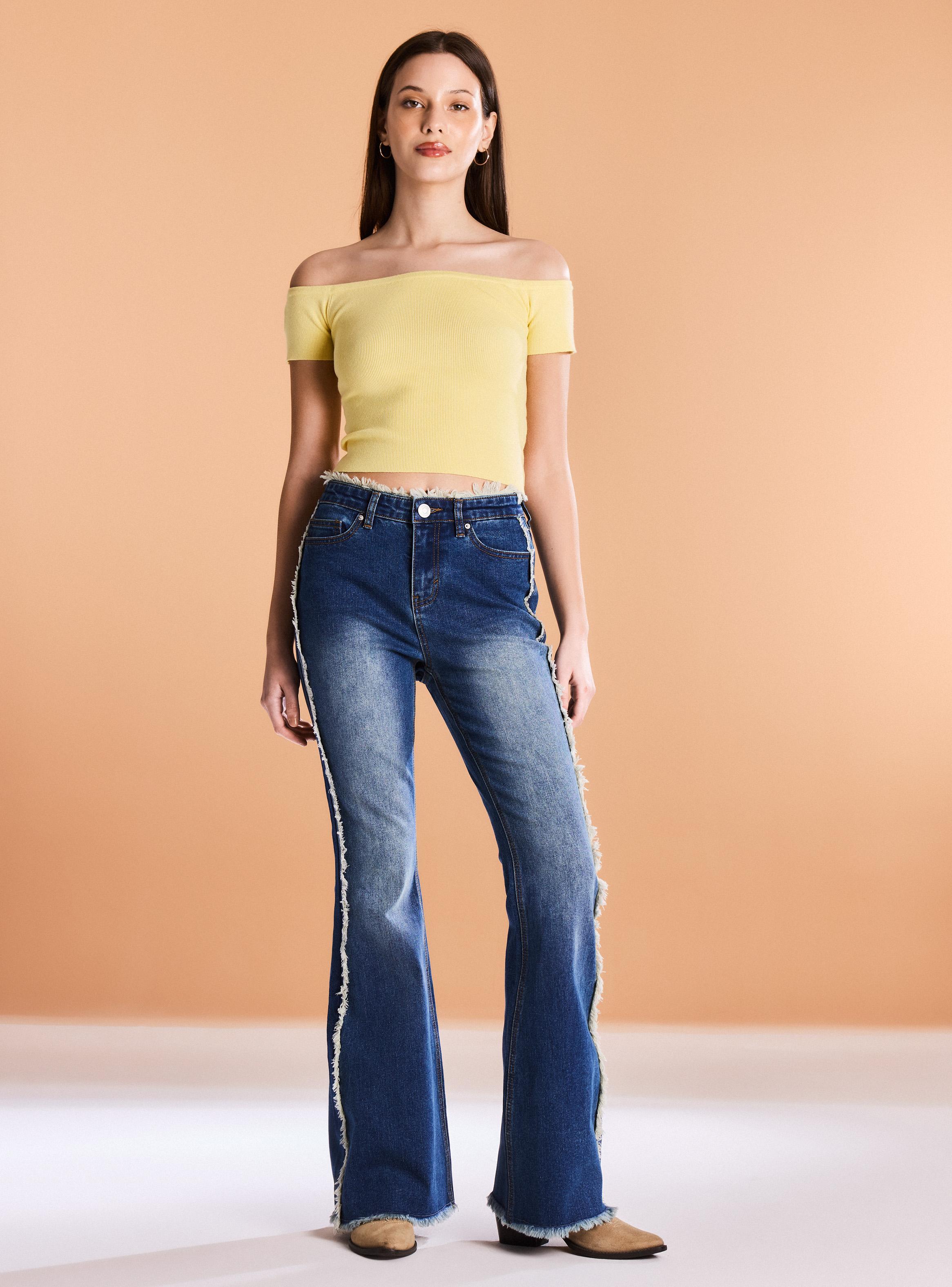 Jeans Flare Detalles Desfelcados-4