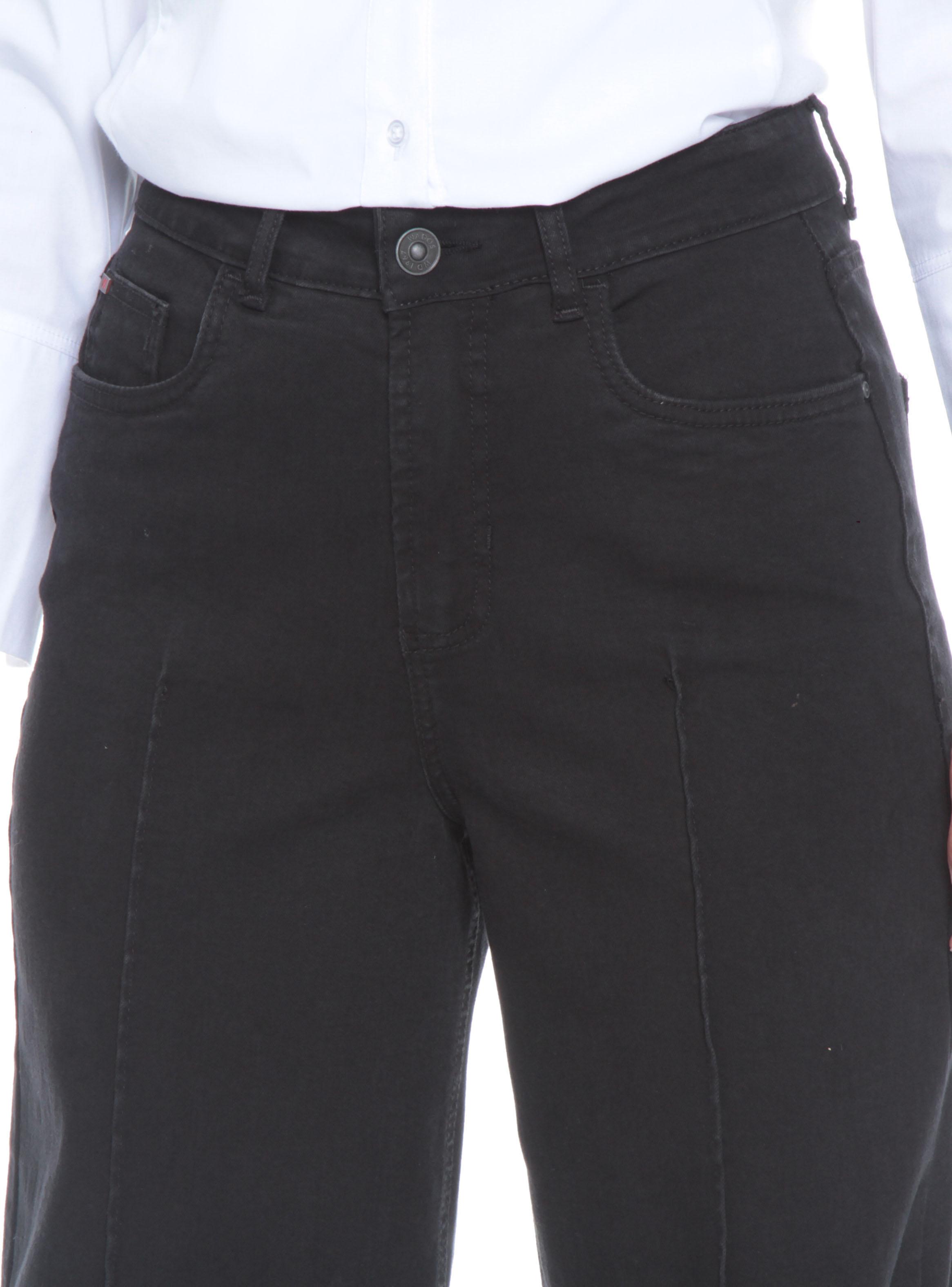 Jeans Recto Tiro Alto y  Alforza-2
