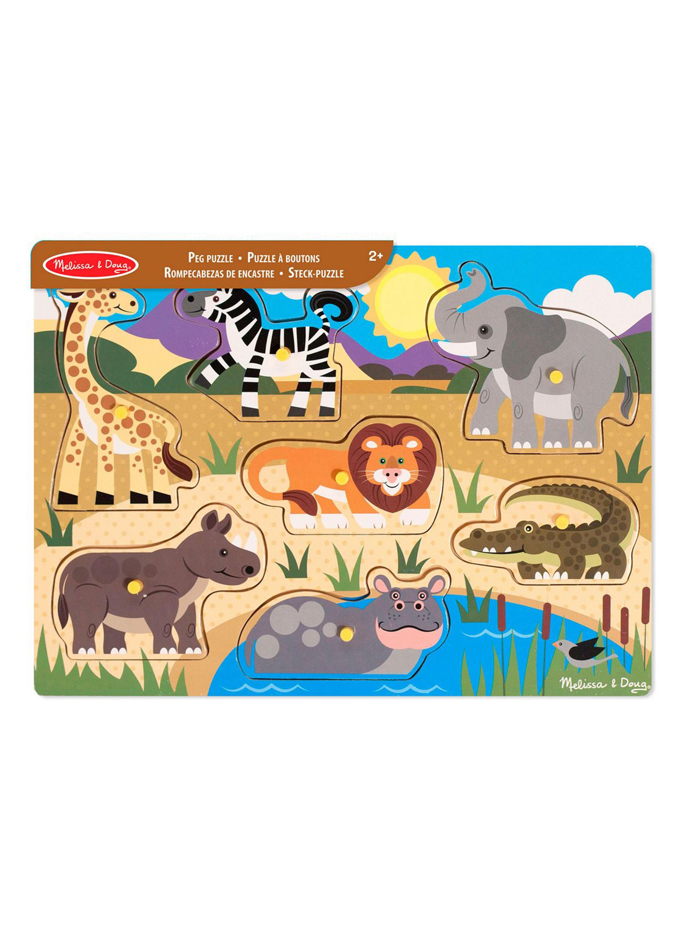 Puzzle Encaje de Madera Animales de La Selva-0