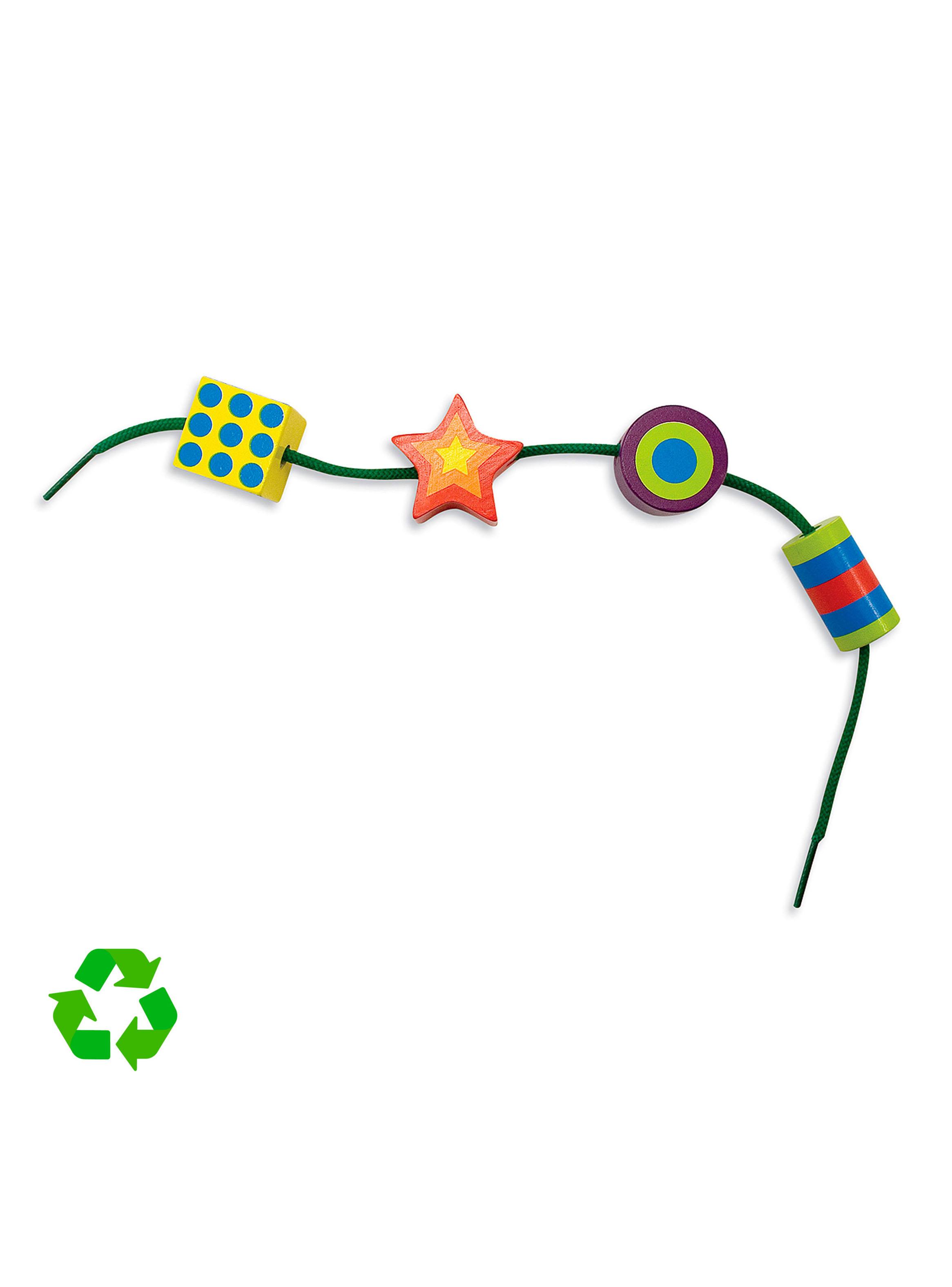 Juego de Encaje de Madera con Cordones-2