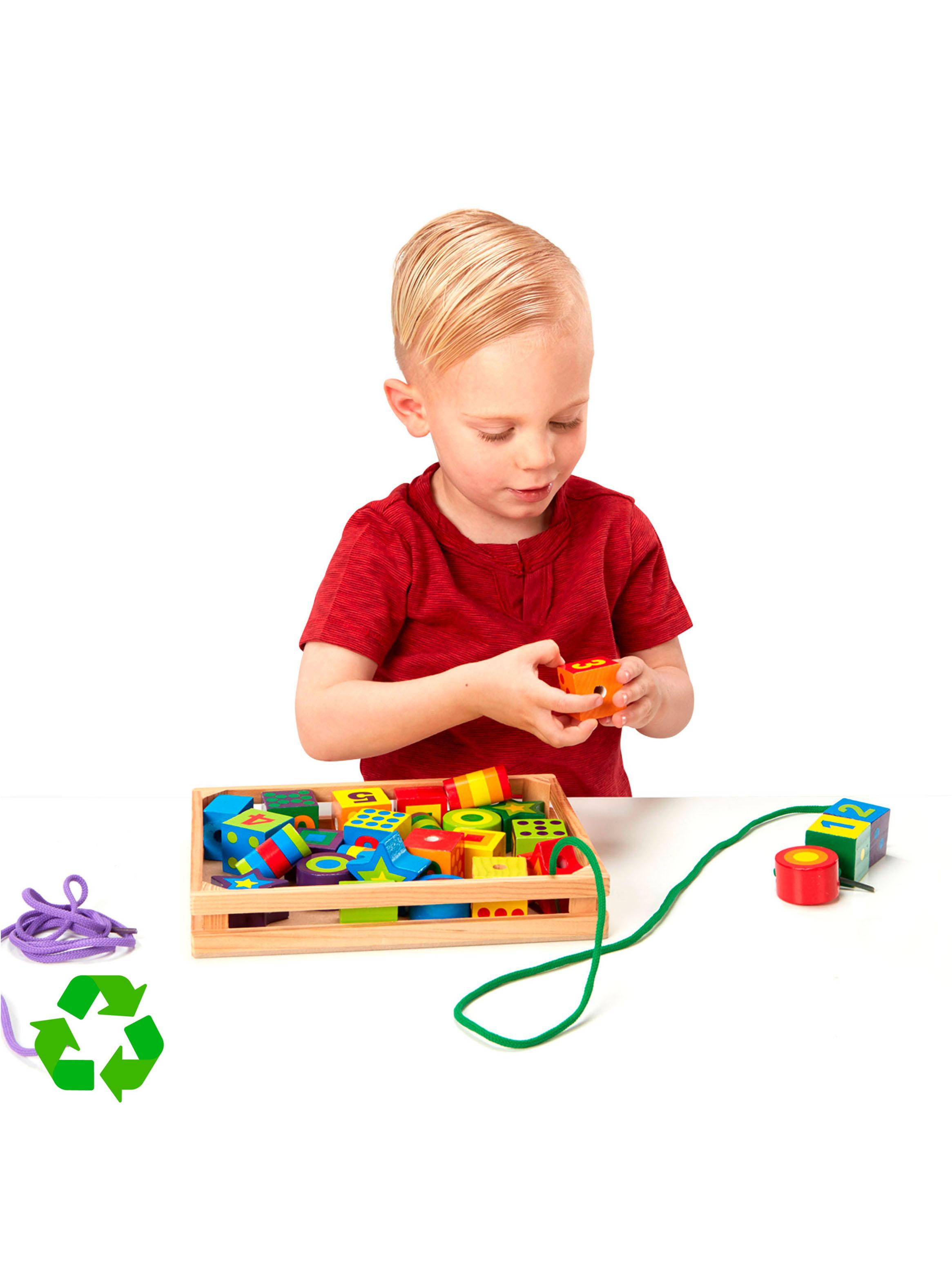 Juego de Encaje de Madera con Cordones-3