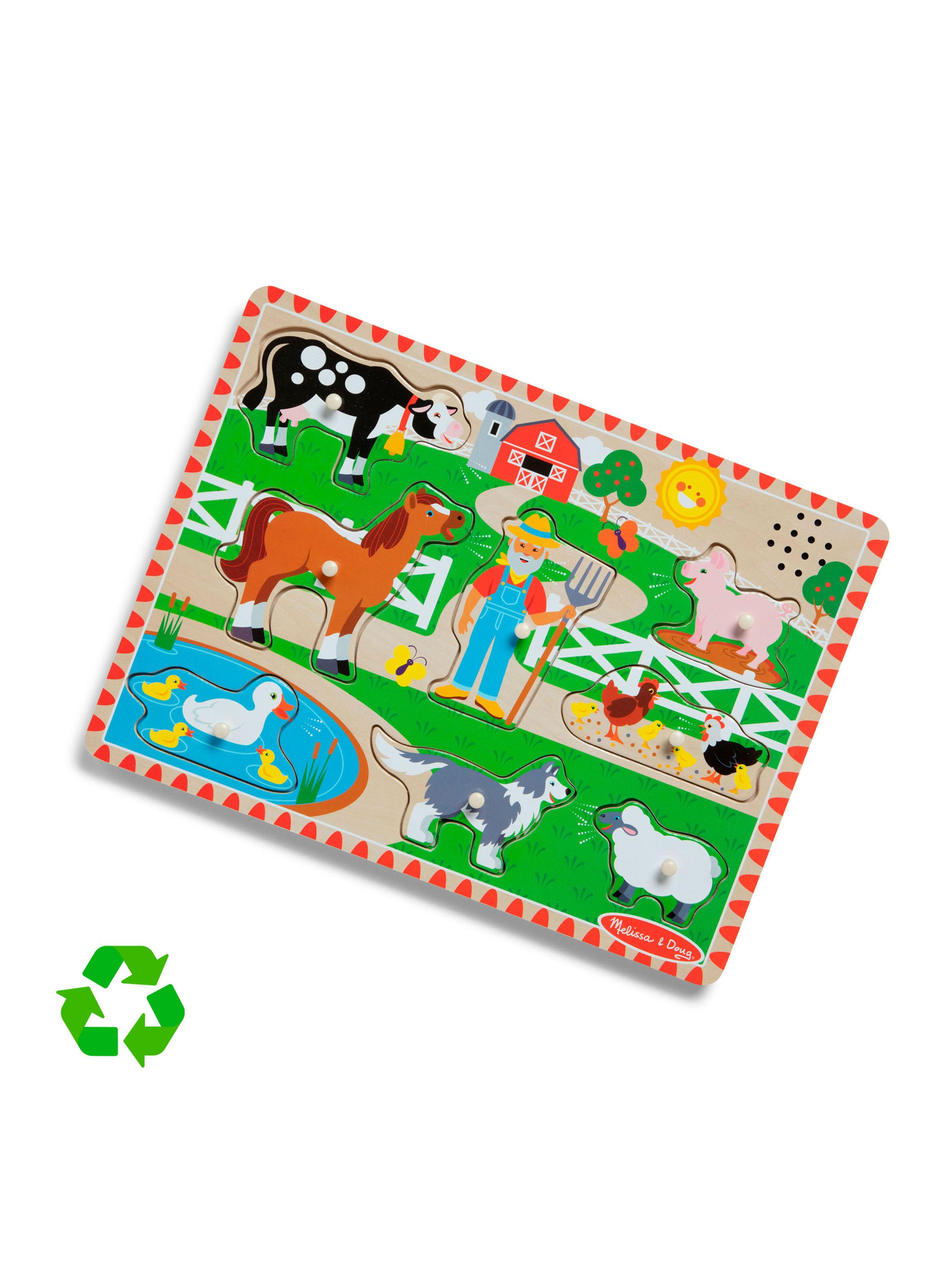 Puzzle Encaje de Madera La Granja con Sonido-1