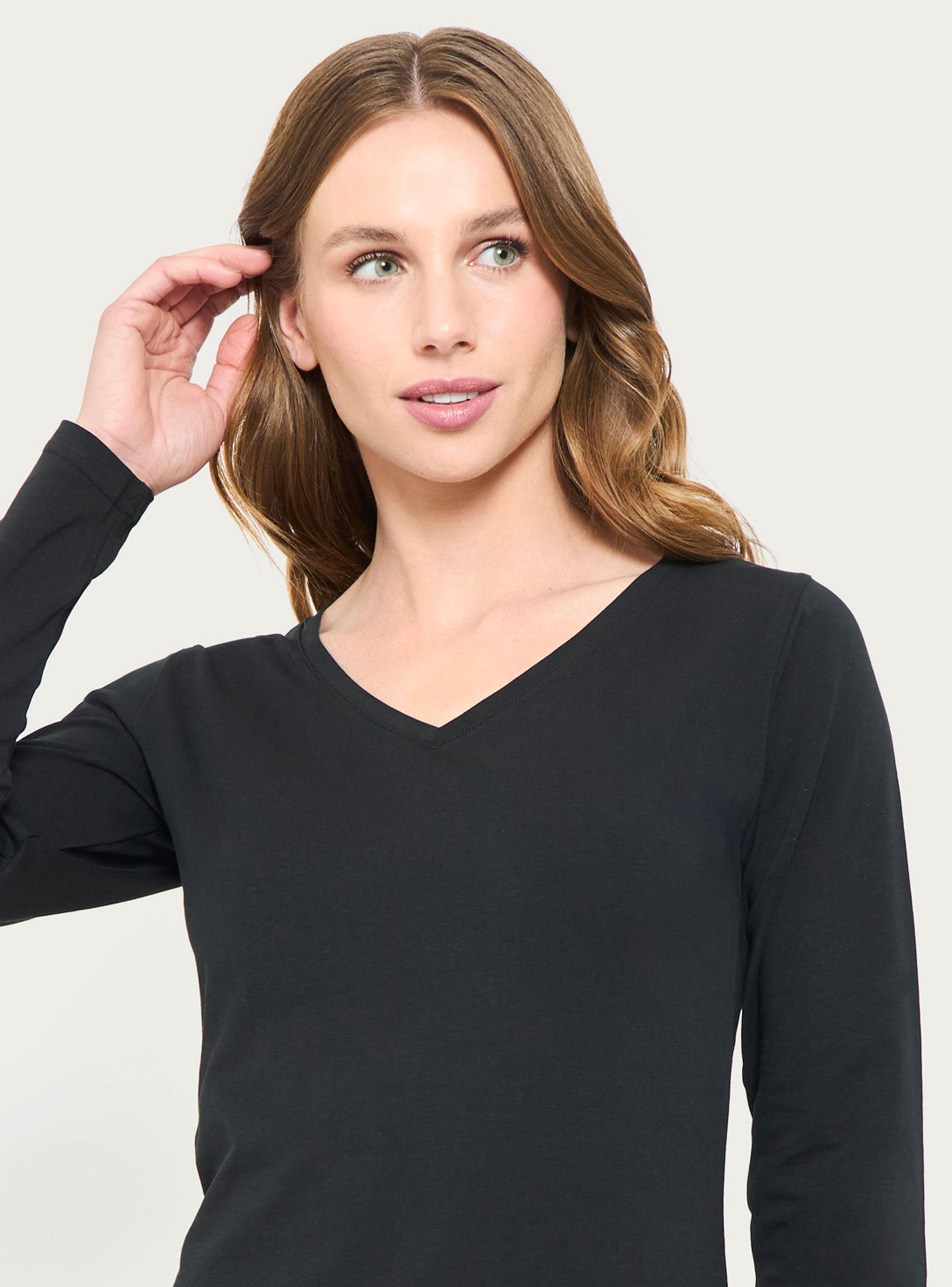 Camiseta Algodón Premium Escote en V-2