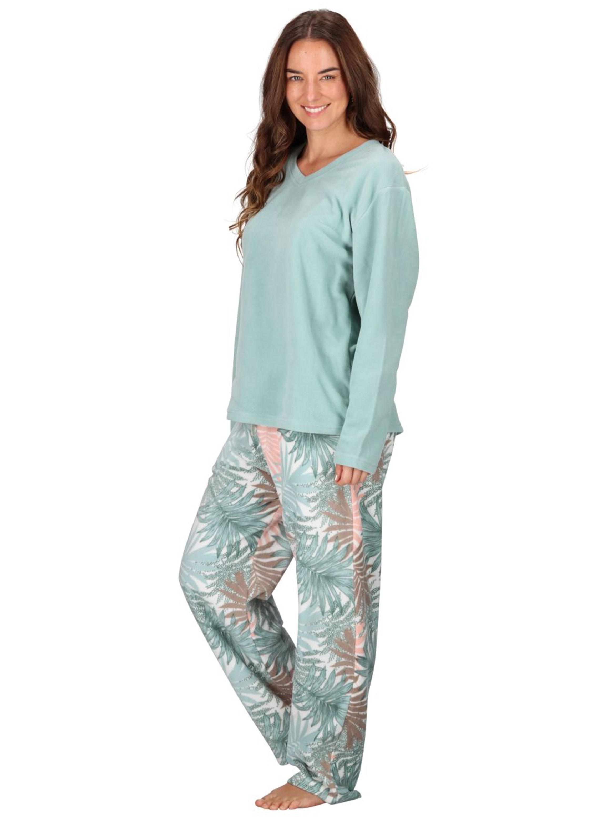 Pijama Largo Polar Print Ramitas-2