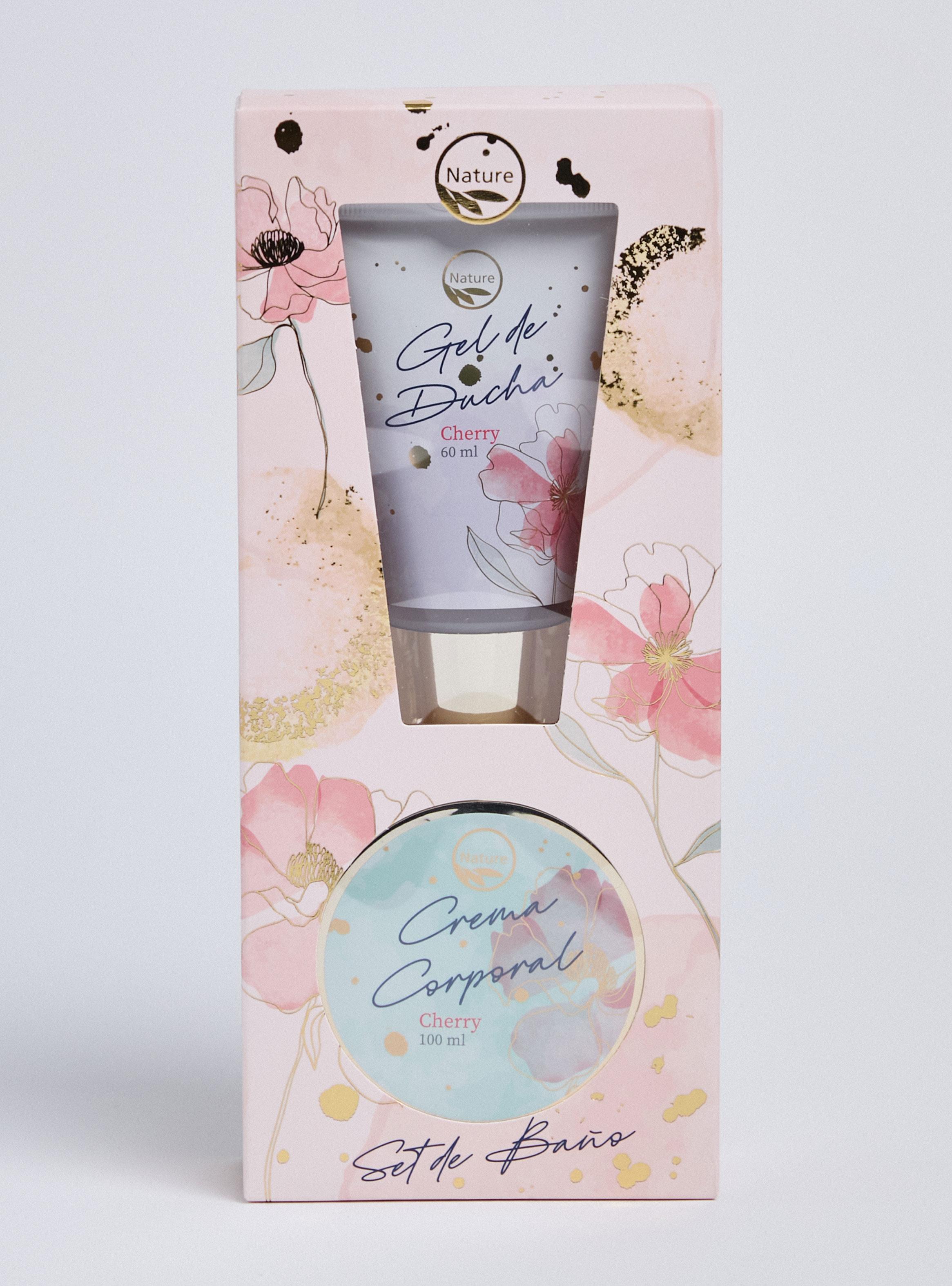 Set de Belleza Gel de Ducha y Crema Cherry 2 Piezas-2