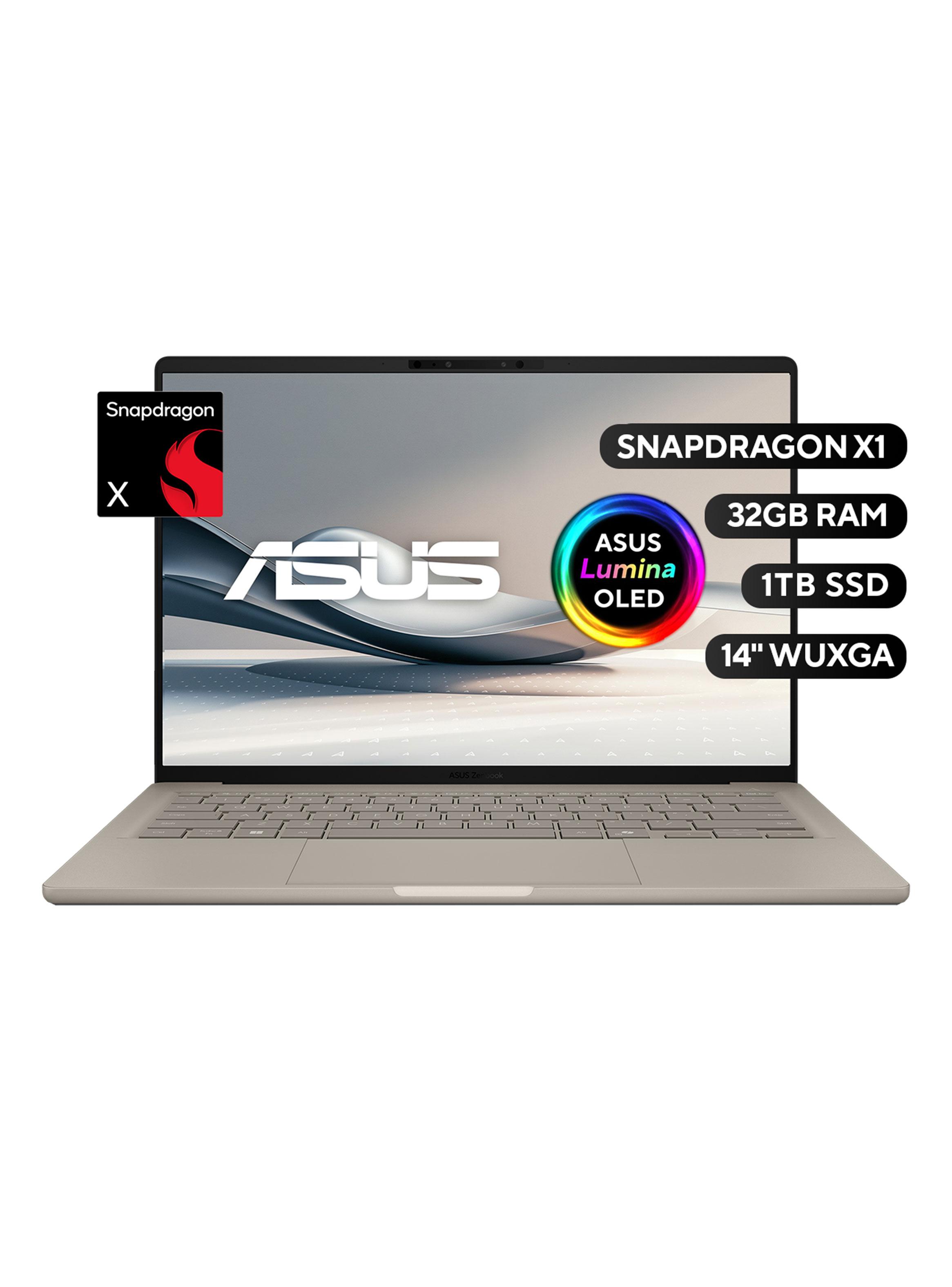 Notebook Zenbook A14 UX3407 Snapdragon X 32GB RAM 1TB SSD 14'' WUXGA 60Hz-1