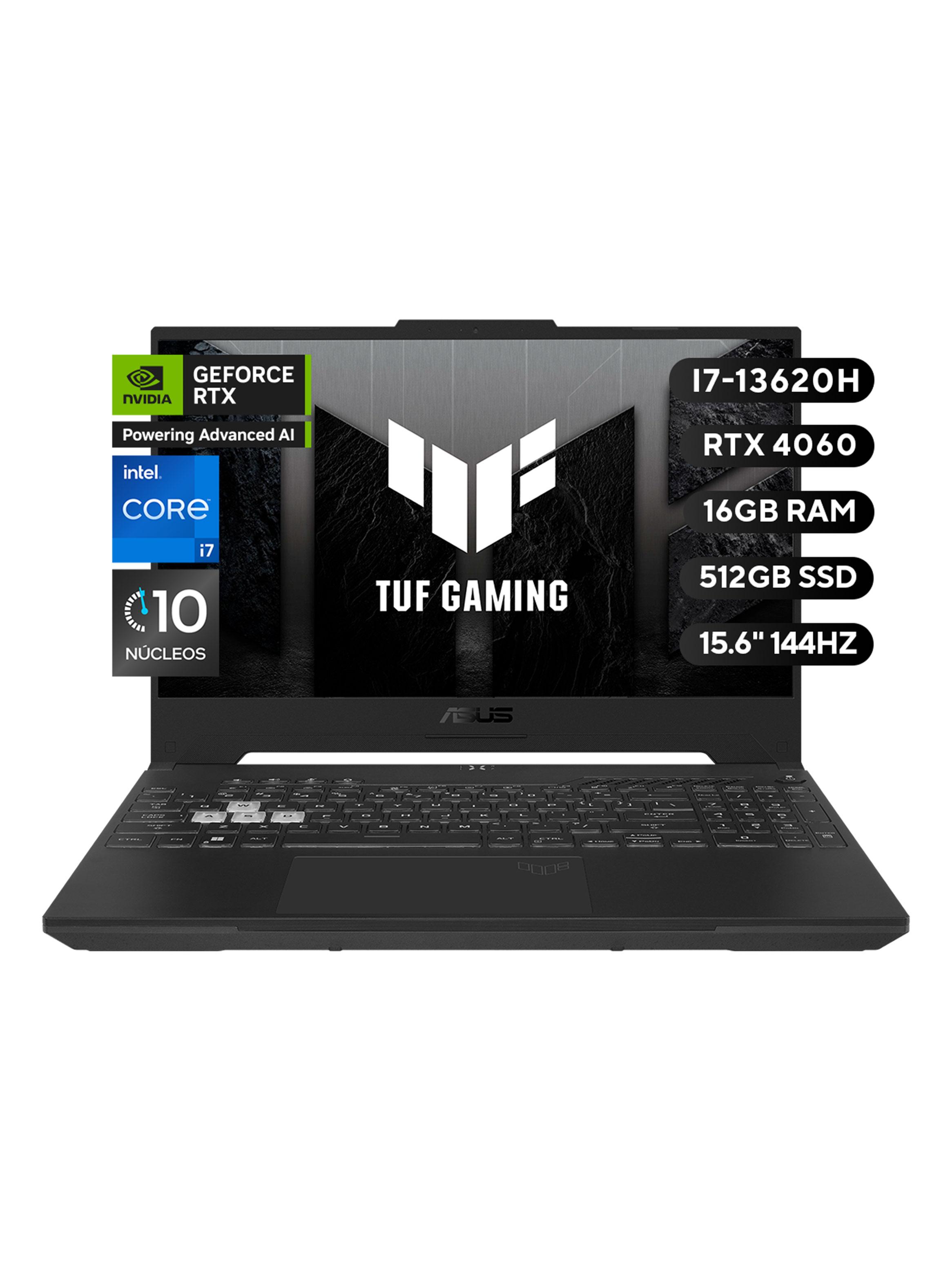 Notebook Asus TUF Gaming FX507 Intel Core i7 NVIDIA RTX 4060 16GB RAM 512GB SSD 15.6 FHD 144Hz-1