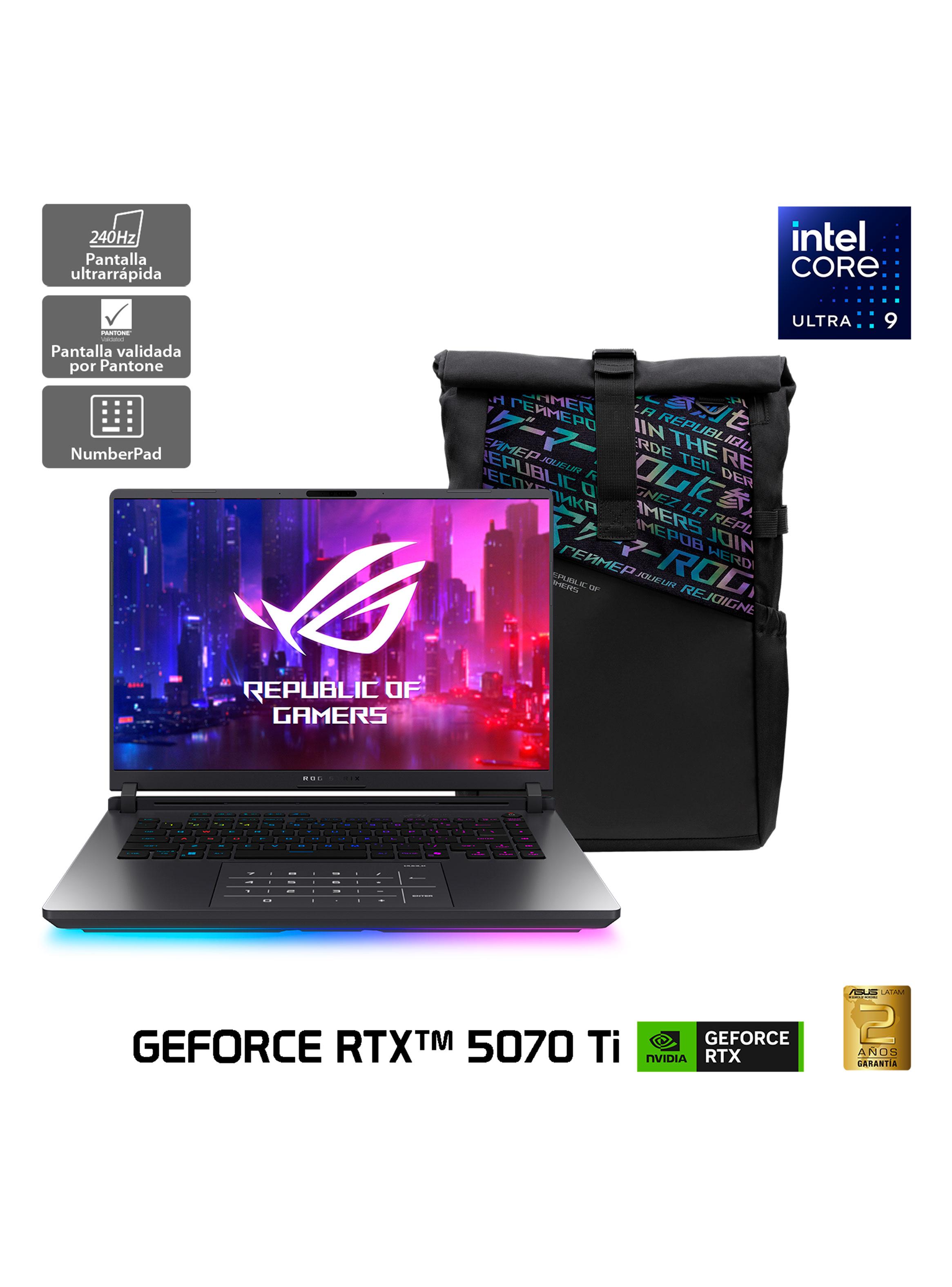 Notebook Gamer ROG Strix G16 Intel Core Ultra 9 NVIDIA GeForce RTX 5070Ti 32GB RAM 1TB SSD 16 240Hz-2