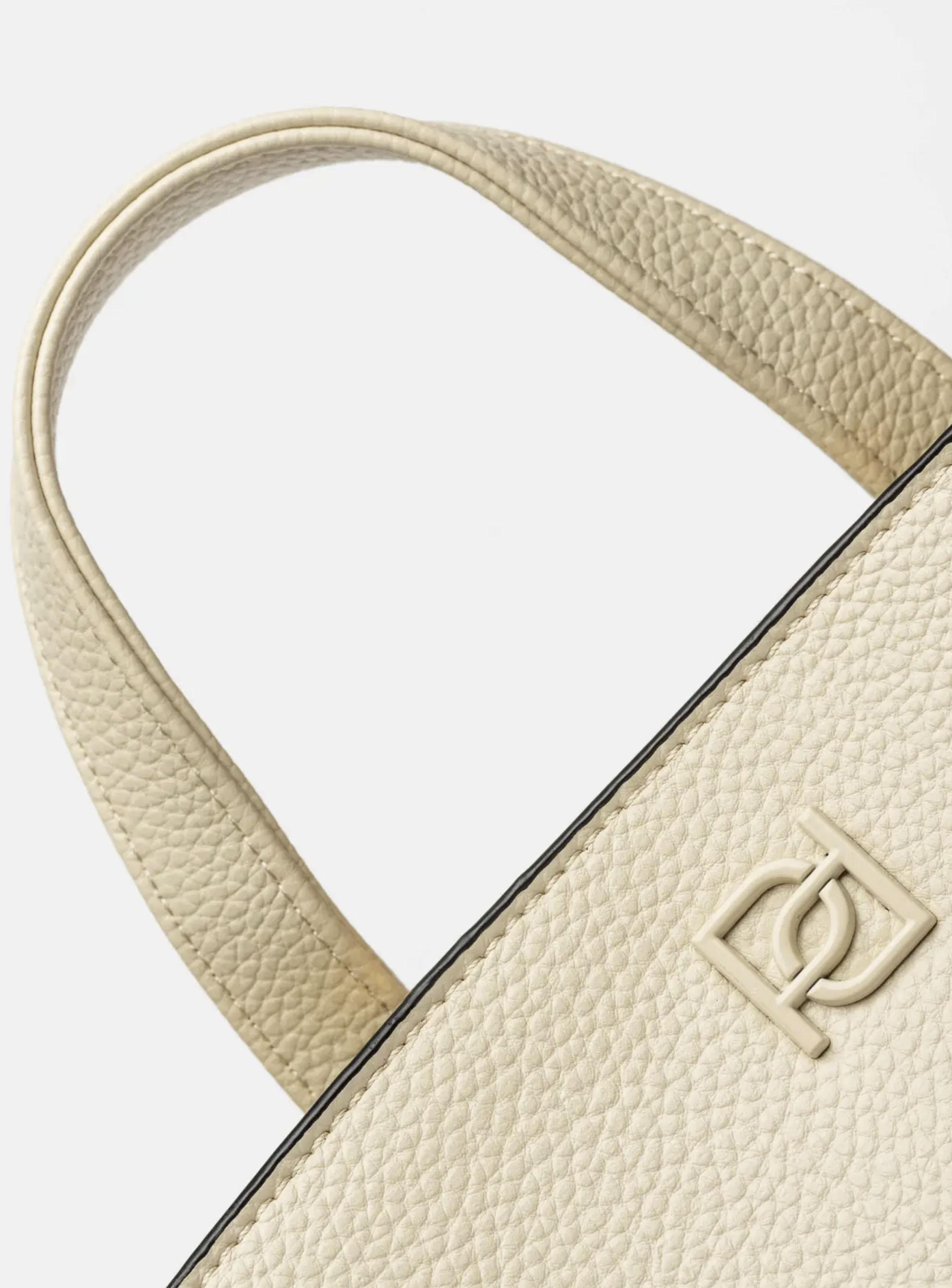Mochila Oslo Efecto Cuero Graneado Blanco-2