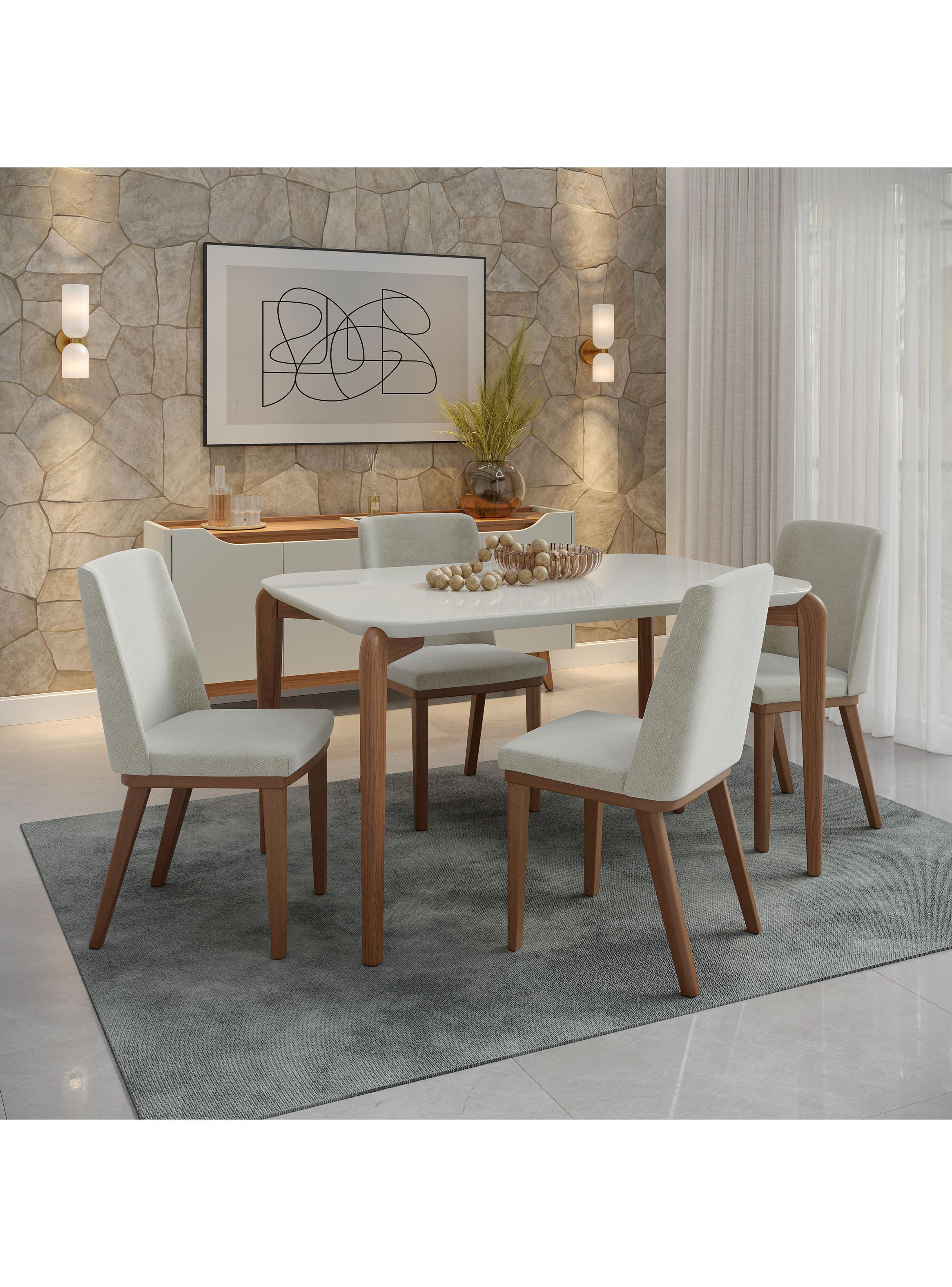 Juego de Comedor Redondo Donatella + 4 Sillas-3