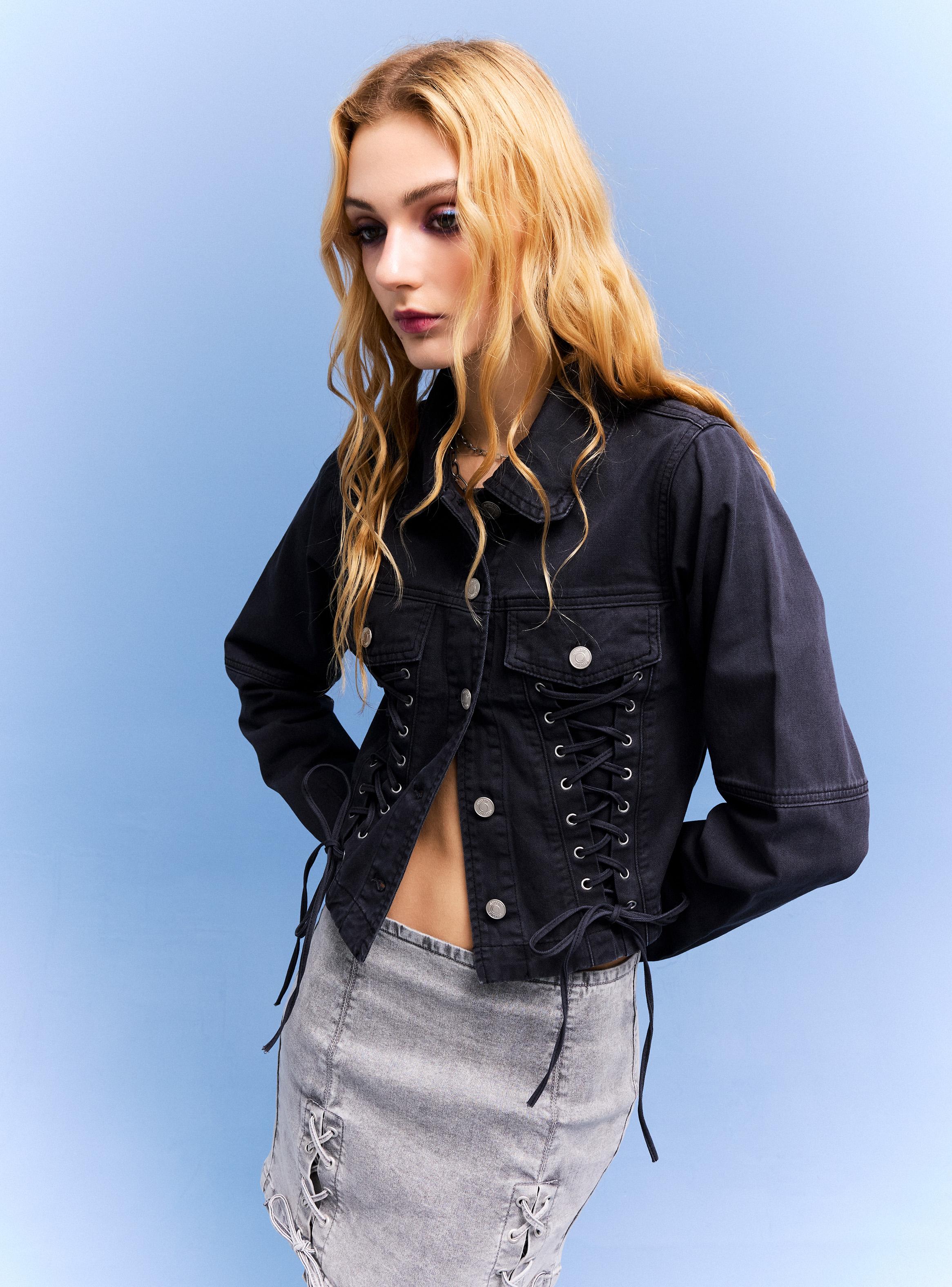 Chaqueta Lace Up Color-0