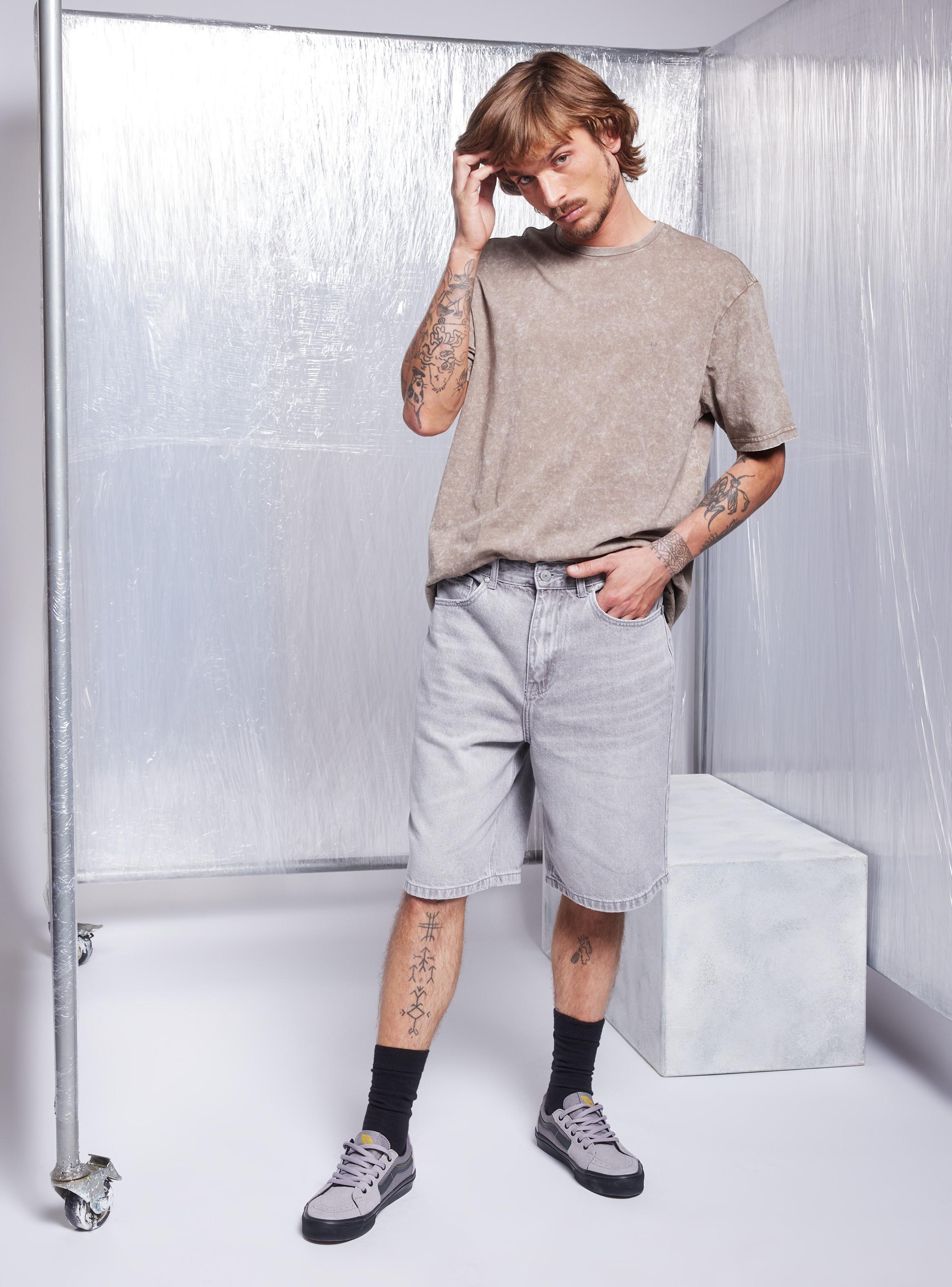 Bermuda Baggy Fit Tiro Medio-4