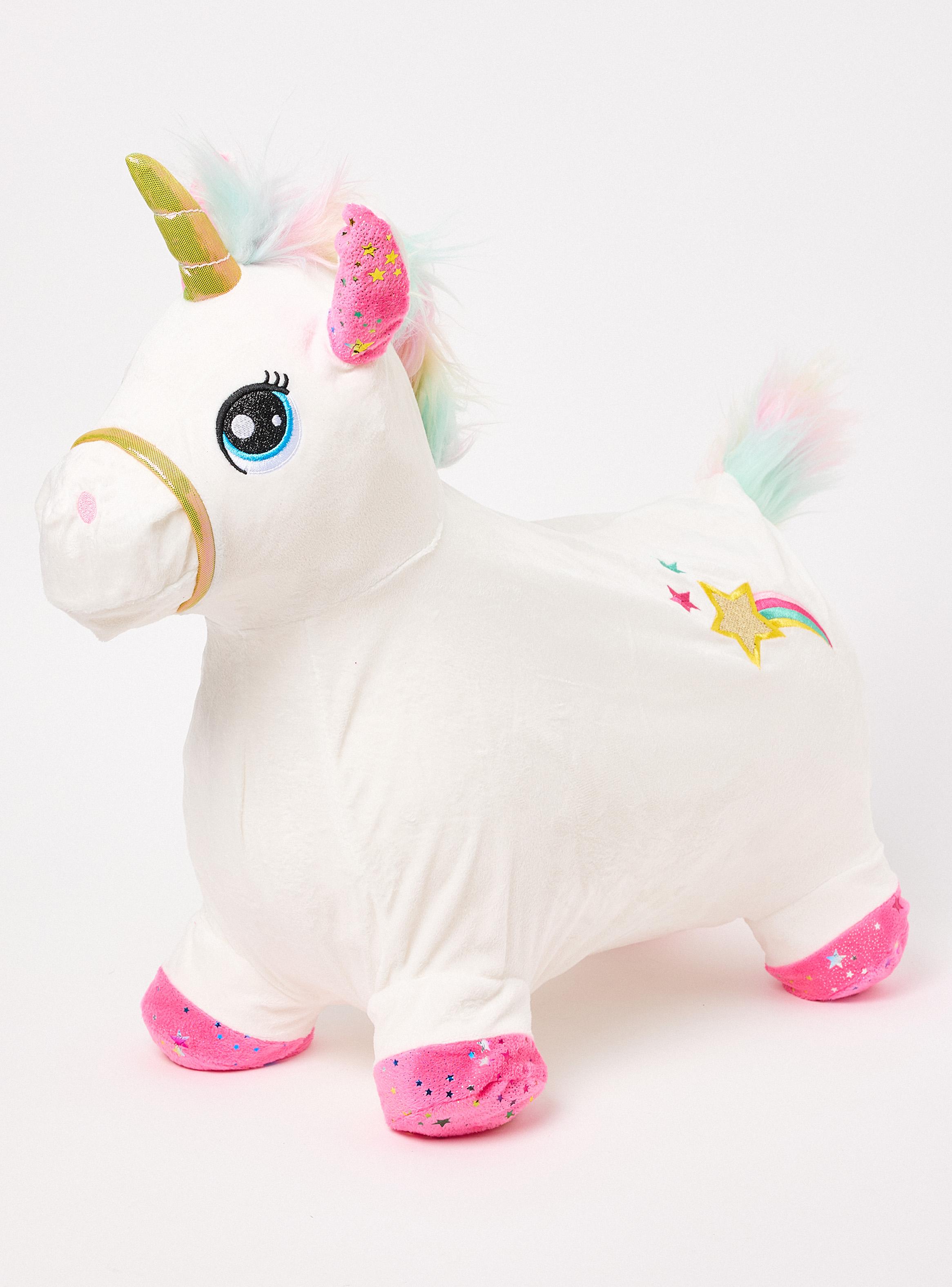 Unicornio Saltarín Blanco con Sonido-0