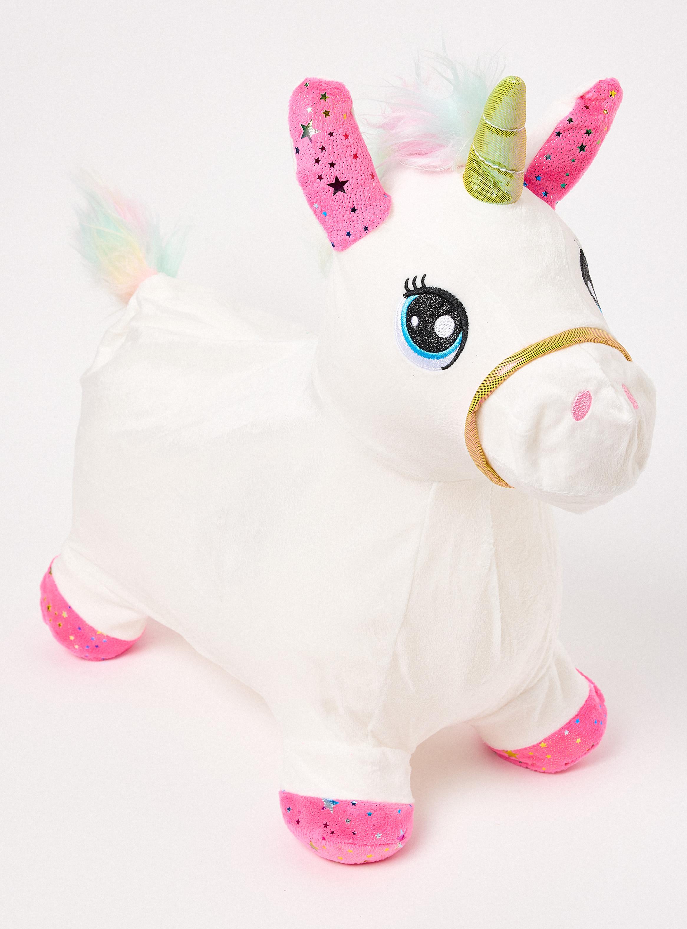 Unicornio Saltarín Blanco con Sonido-1