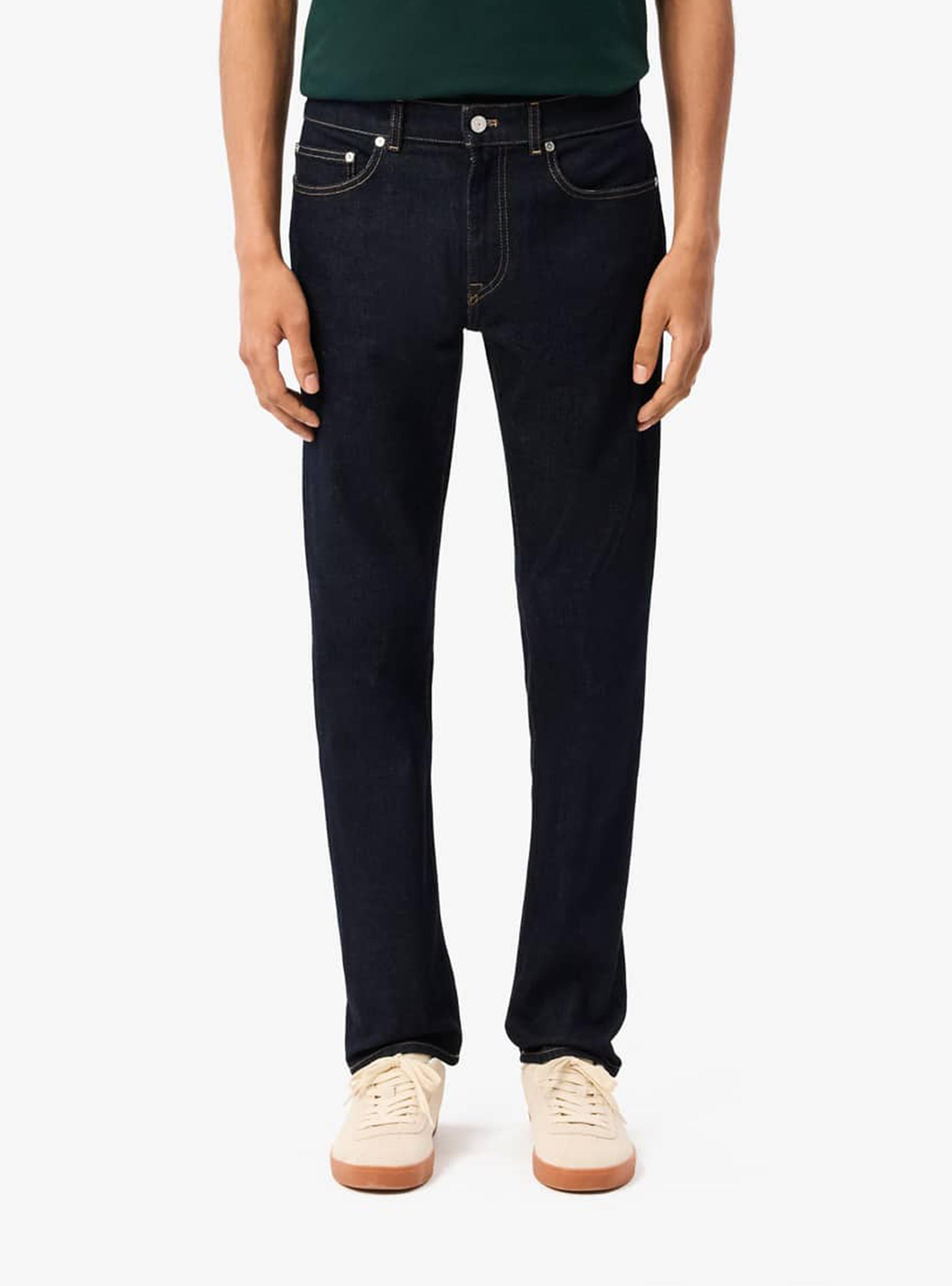 Jeans Slim Tiro Medio Liso-0