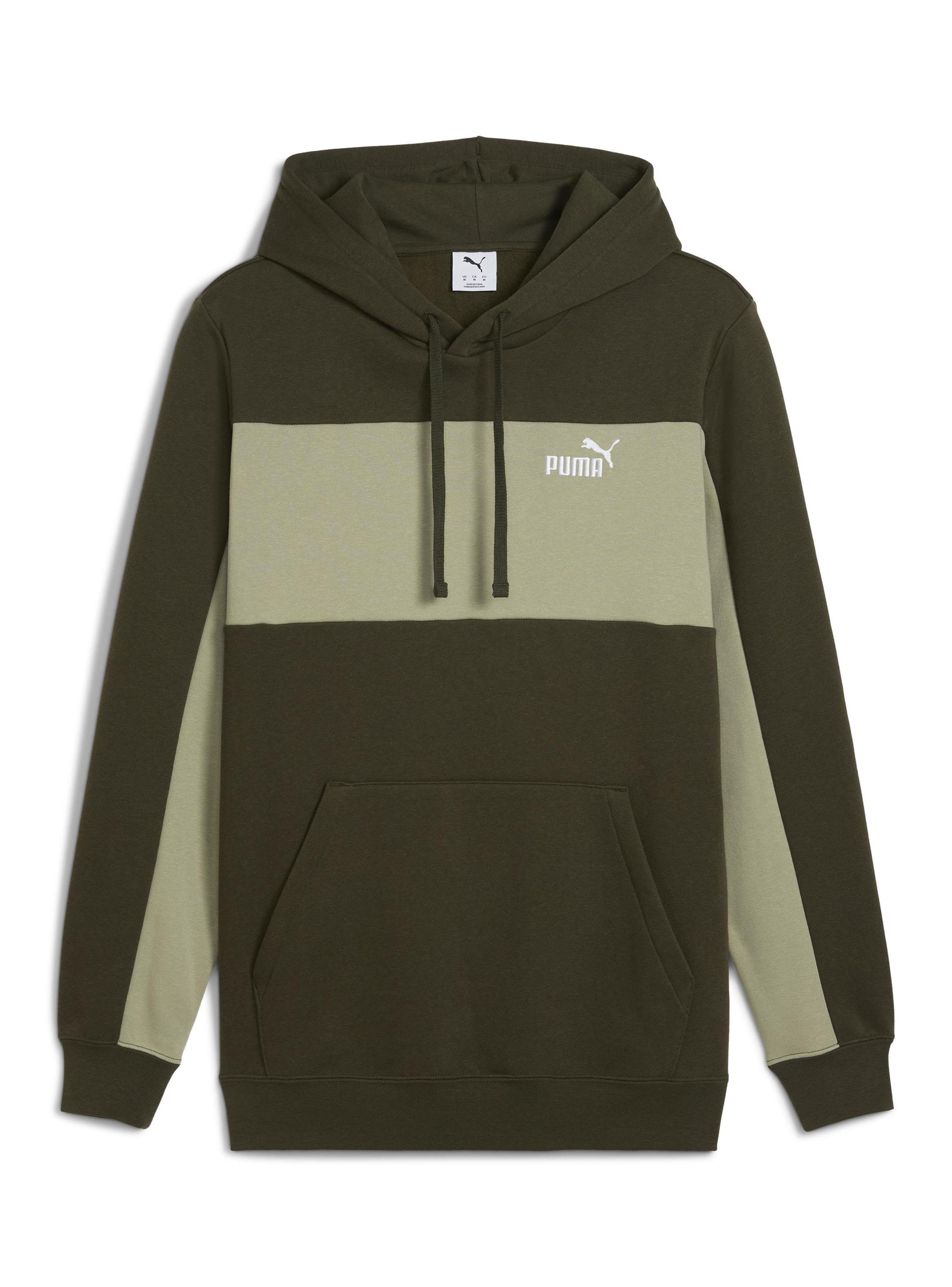 Polerón Ess Block Hoodie Fl Verde-3