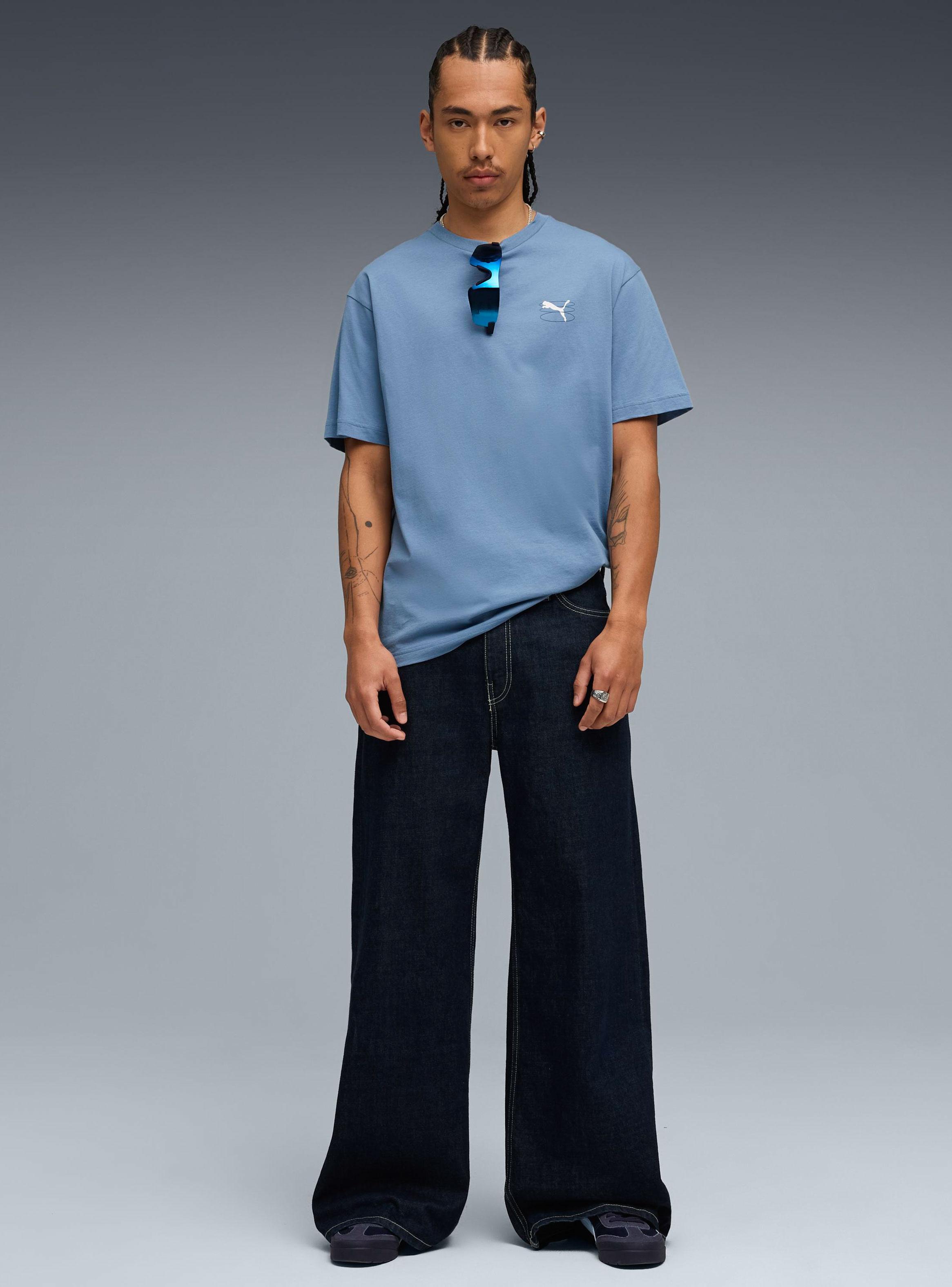 Polera Logo Graphic Grid Tee-2