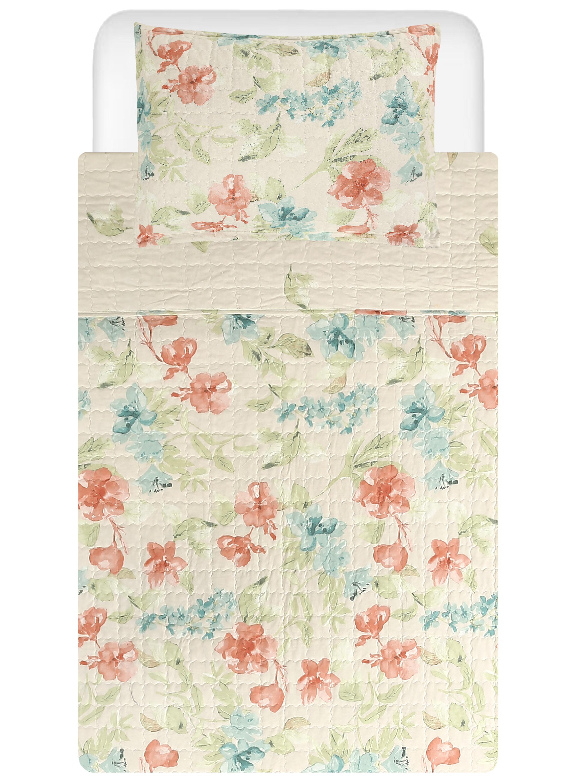 Quilt Floreado 1.5 Plazas-2