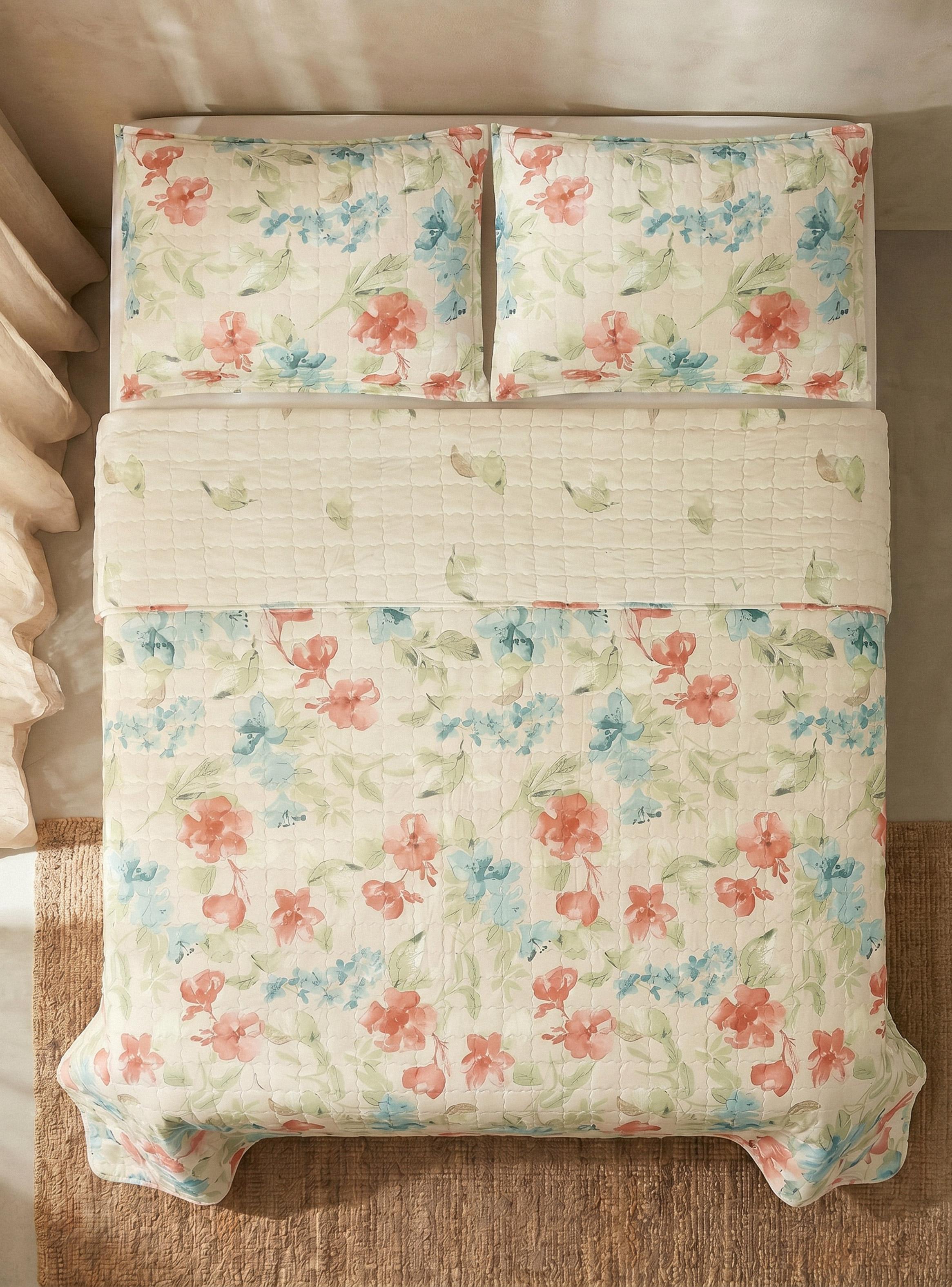 Quilt Floreado 2 Plazas-2