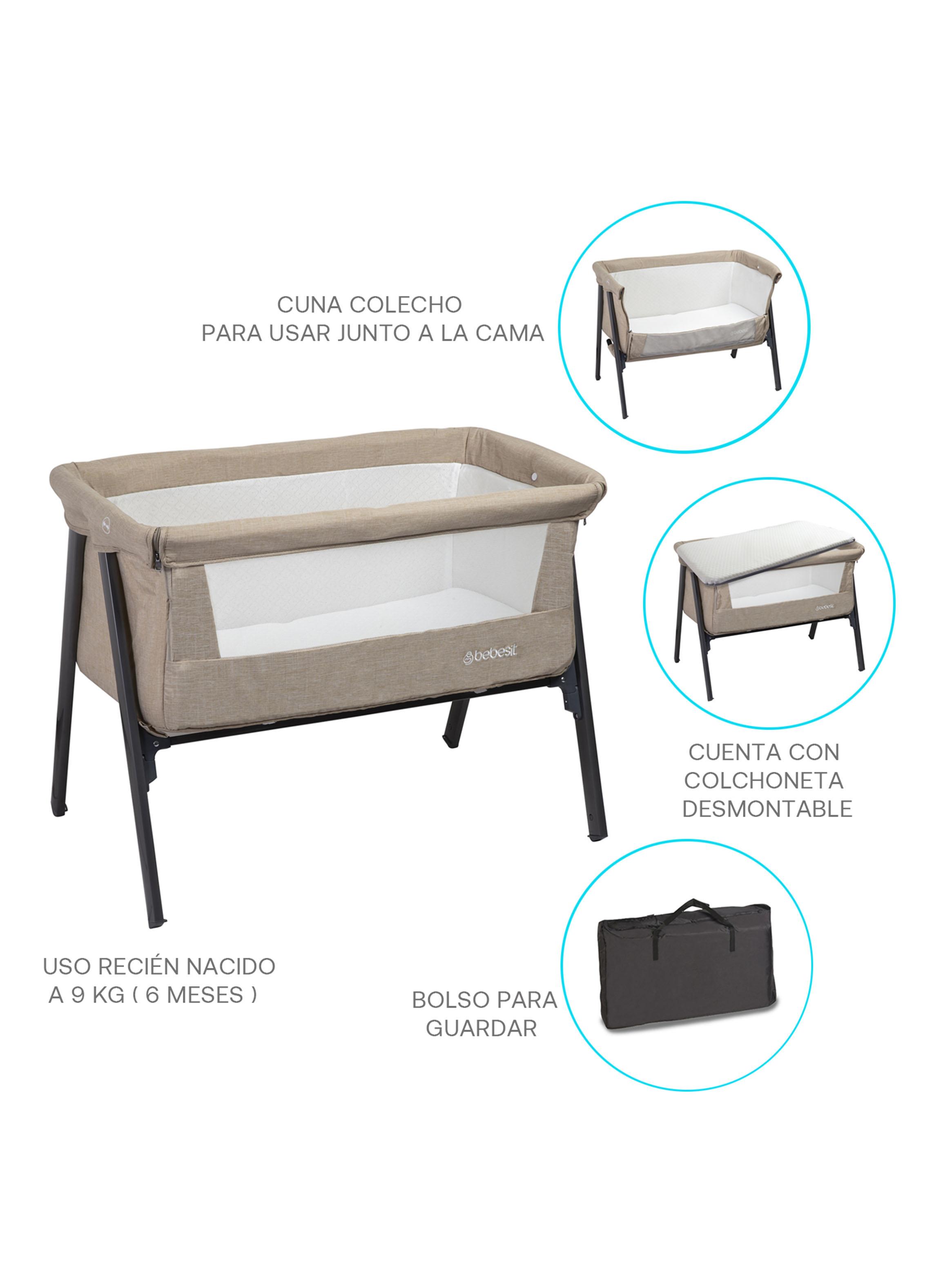 Cuna Colecho Easy Beige Bebesit-3