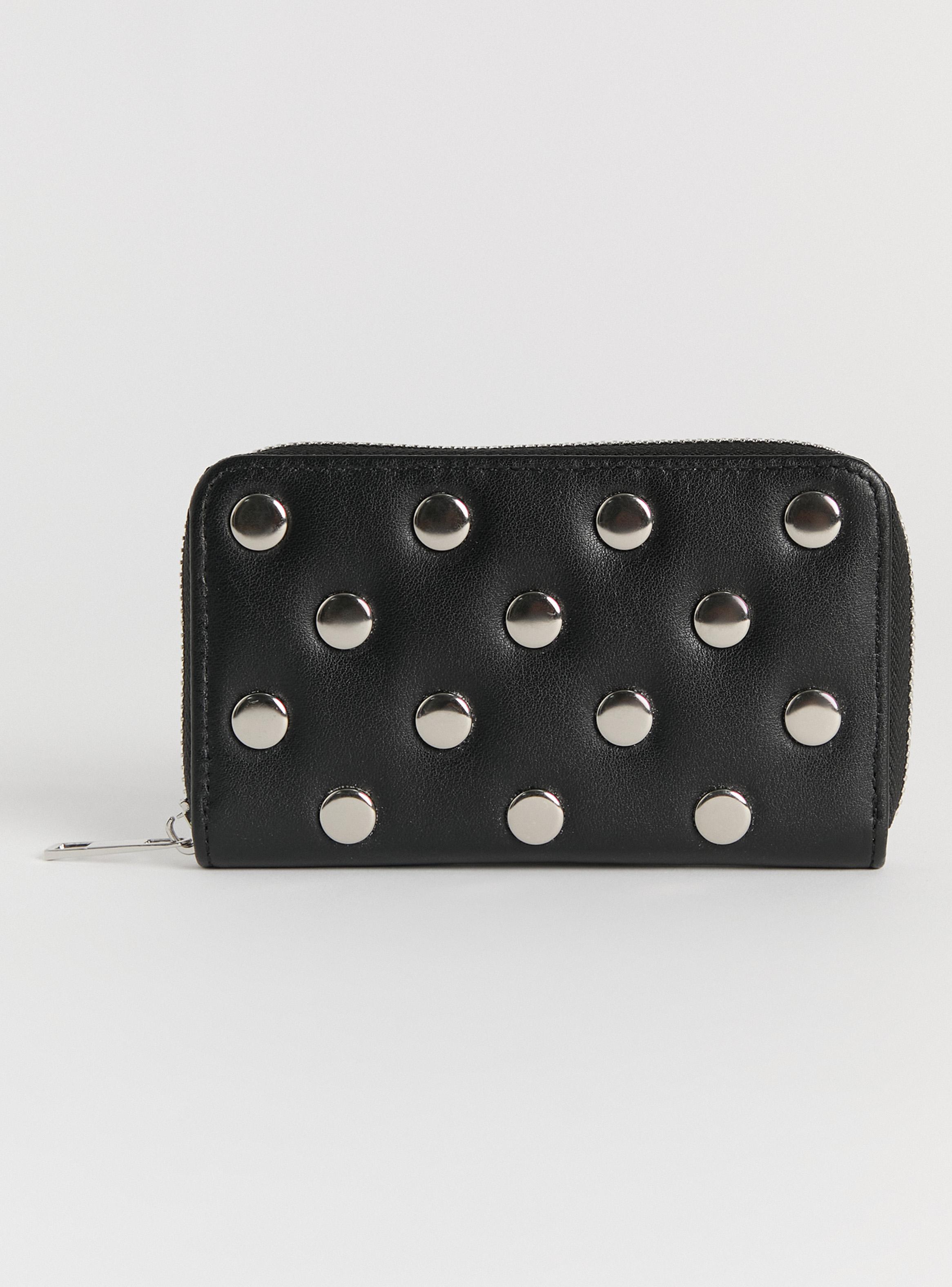 Billetera Suede con Tachas Grandes-0