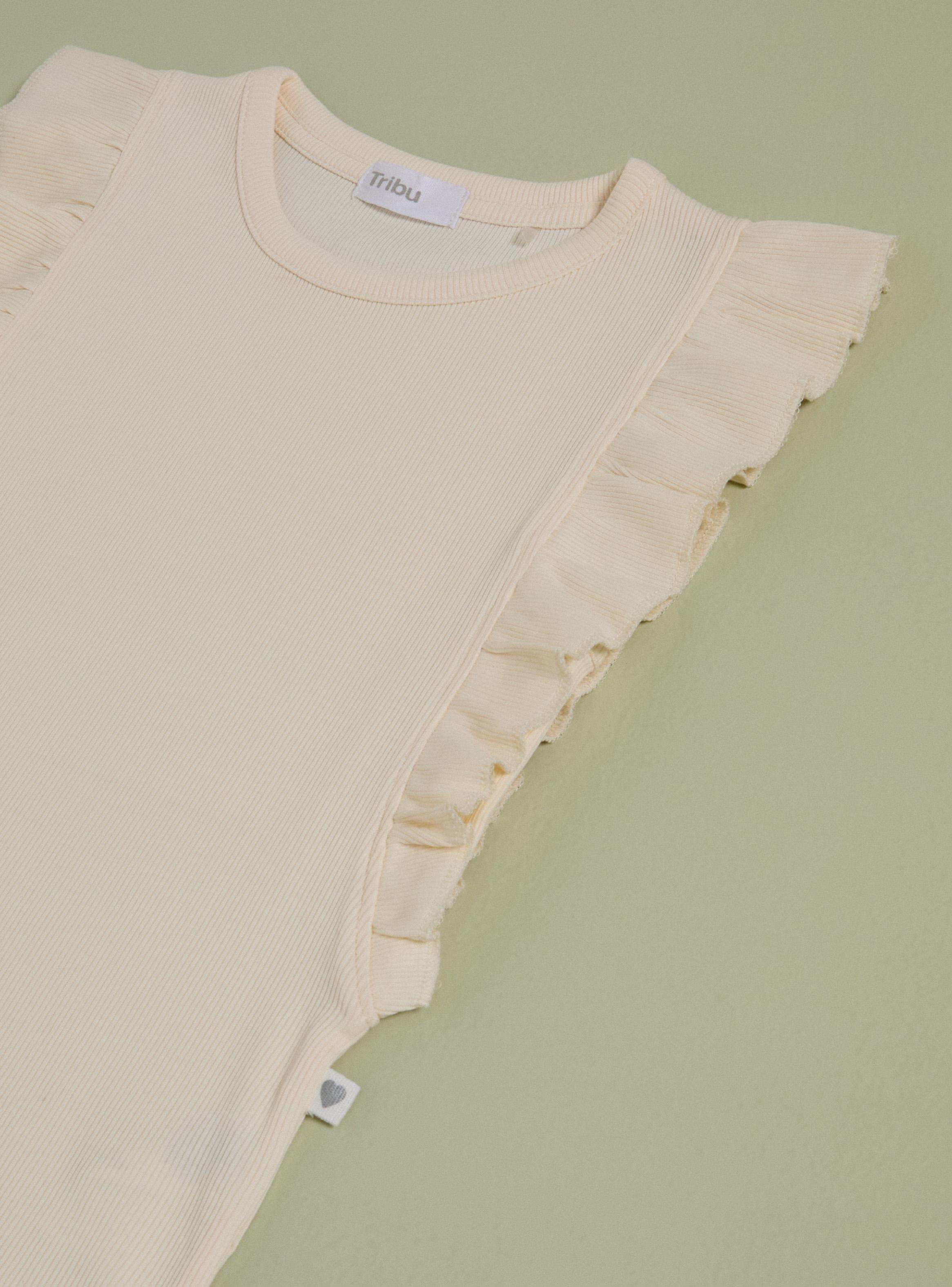 Polera Rib Color con Mangas Vuelos-2