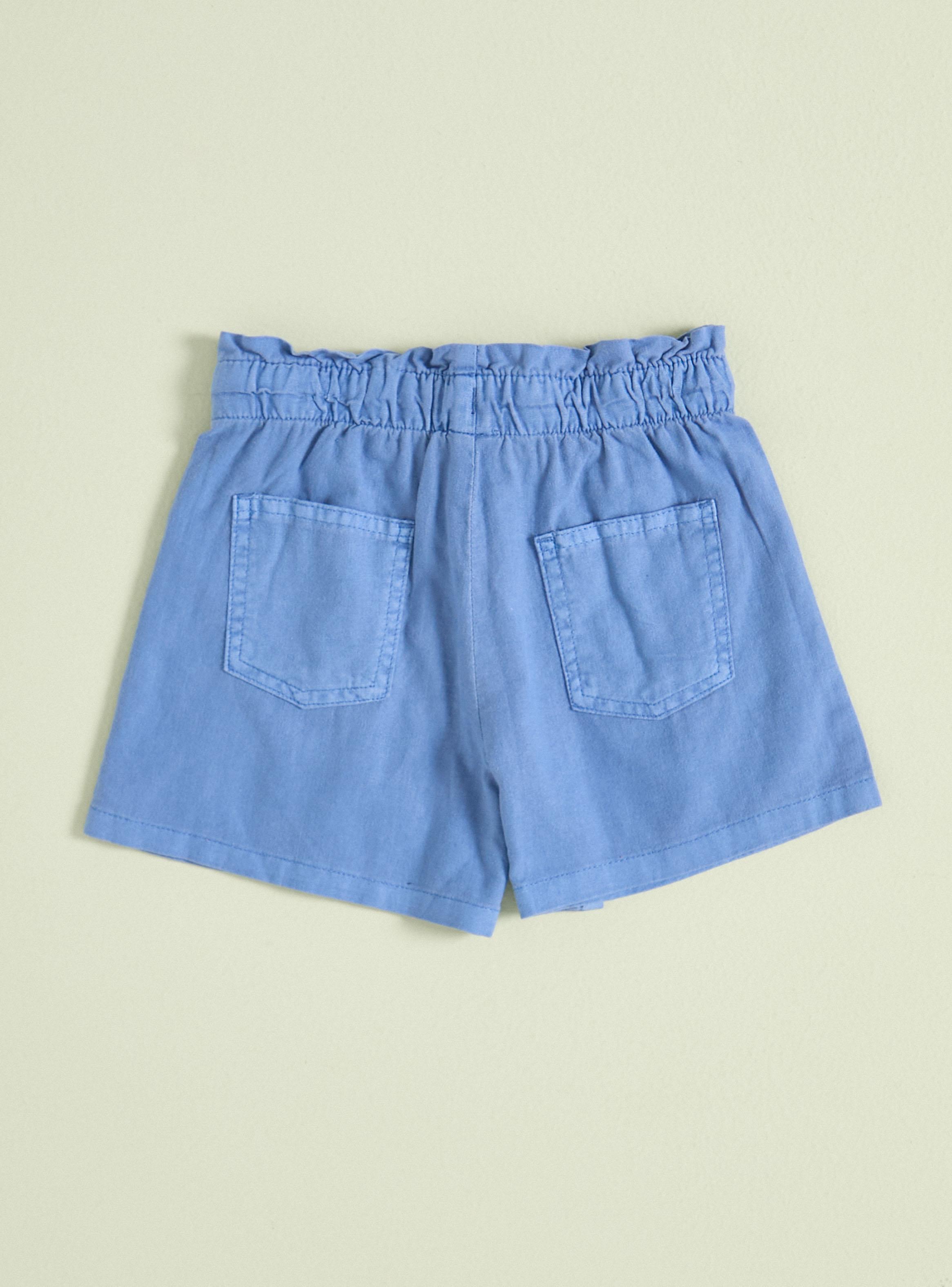 Short con Bolsillos de Lino-1
