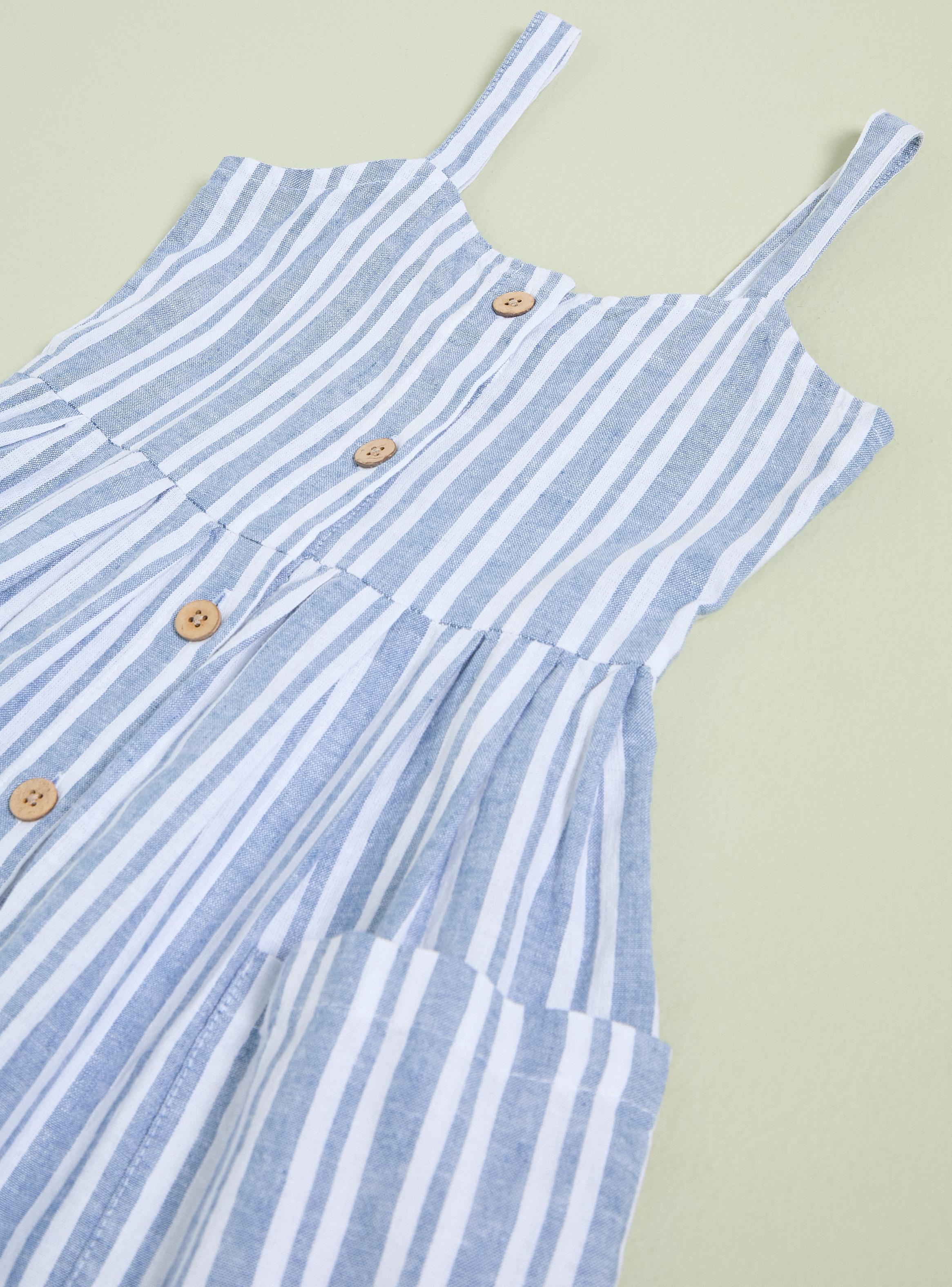 Vestido con Bolsillos Grandes de Lino-3