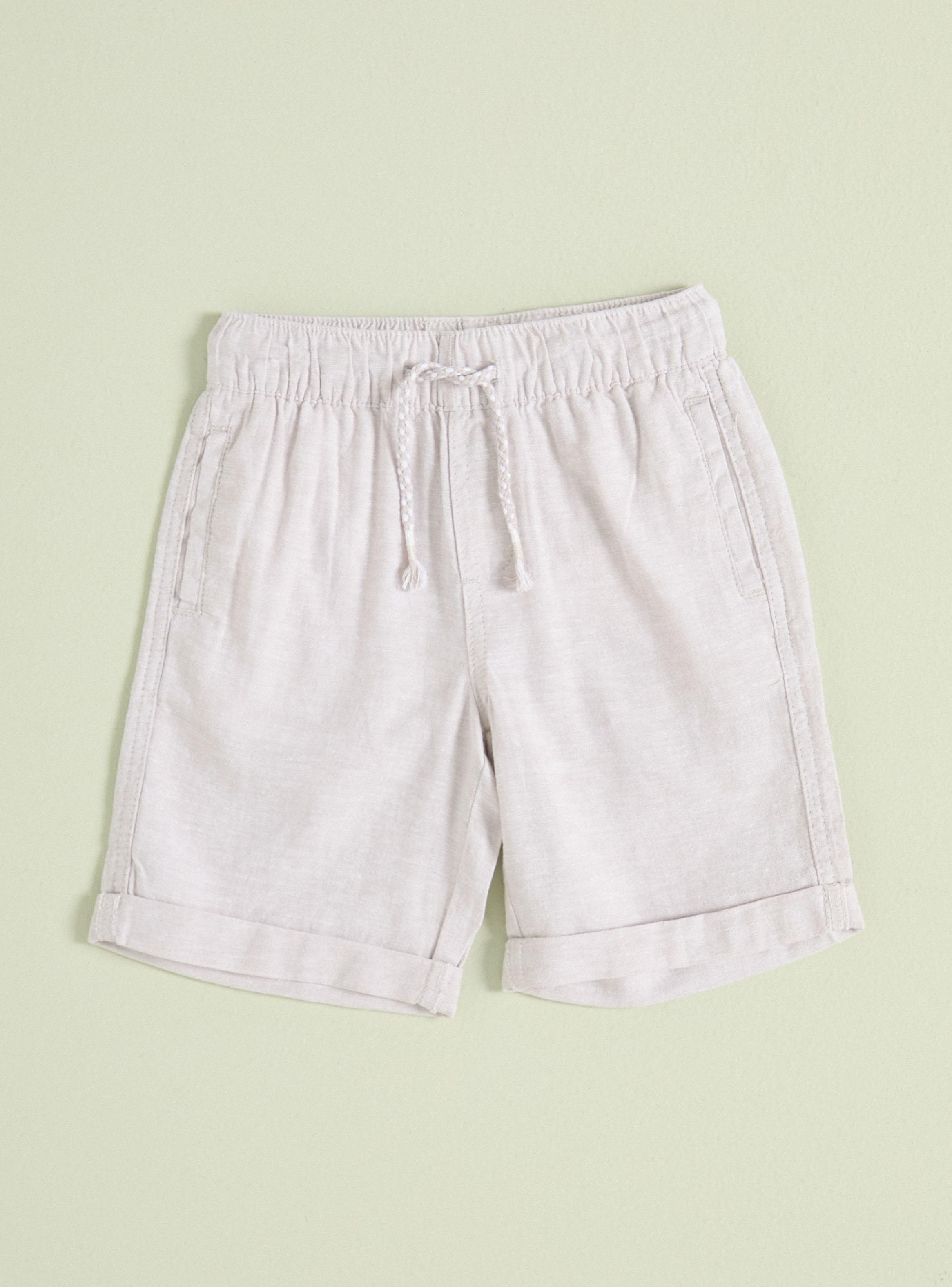 Bermuda Tiro Medio de Lino-0