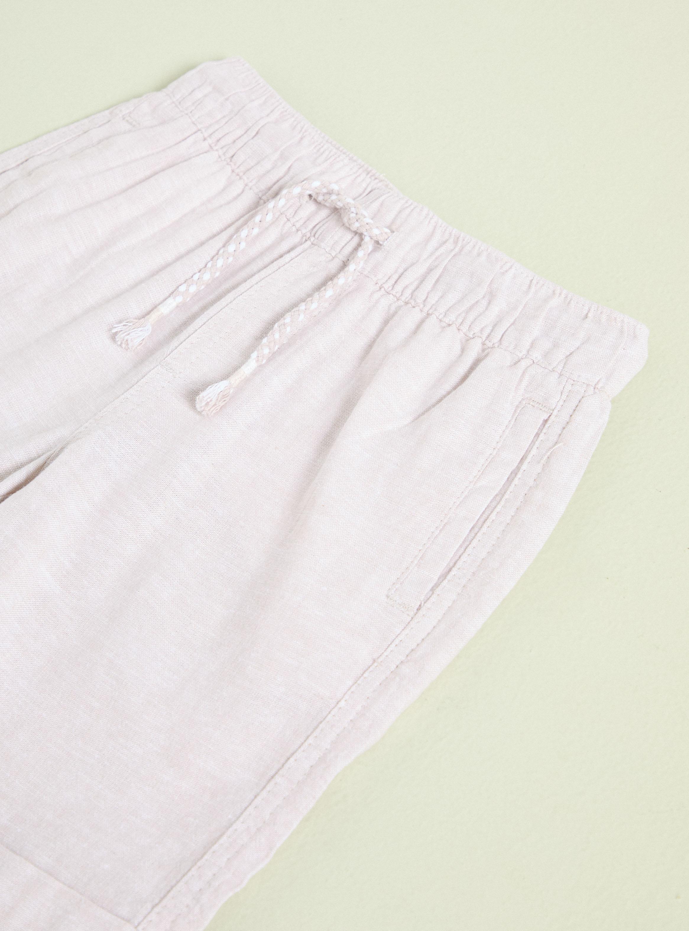 Bermuda Tiro Medio de Lino-2