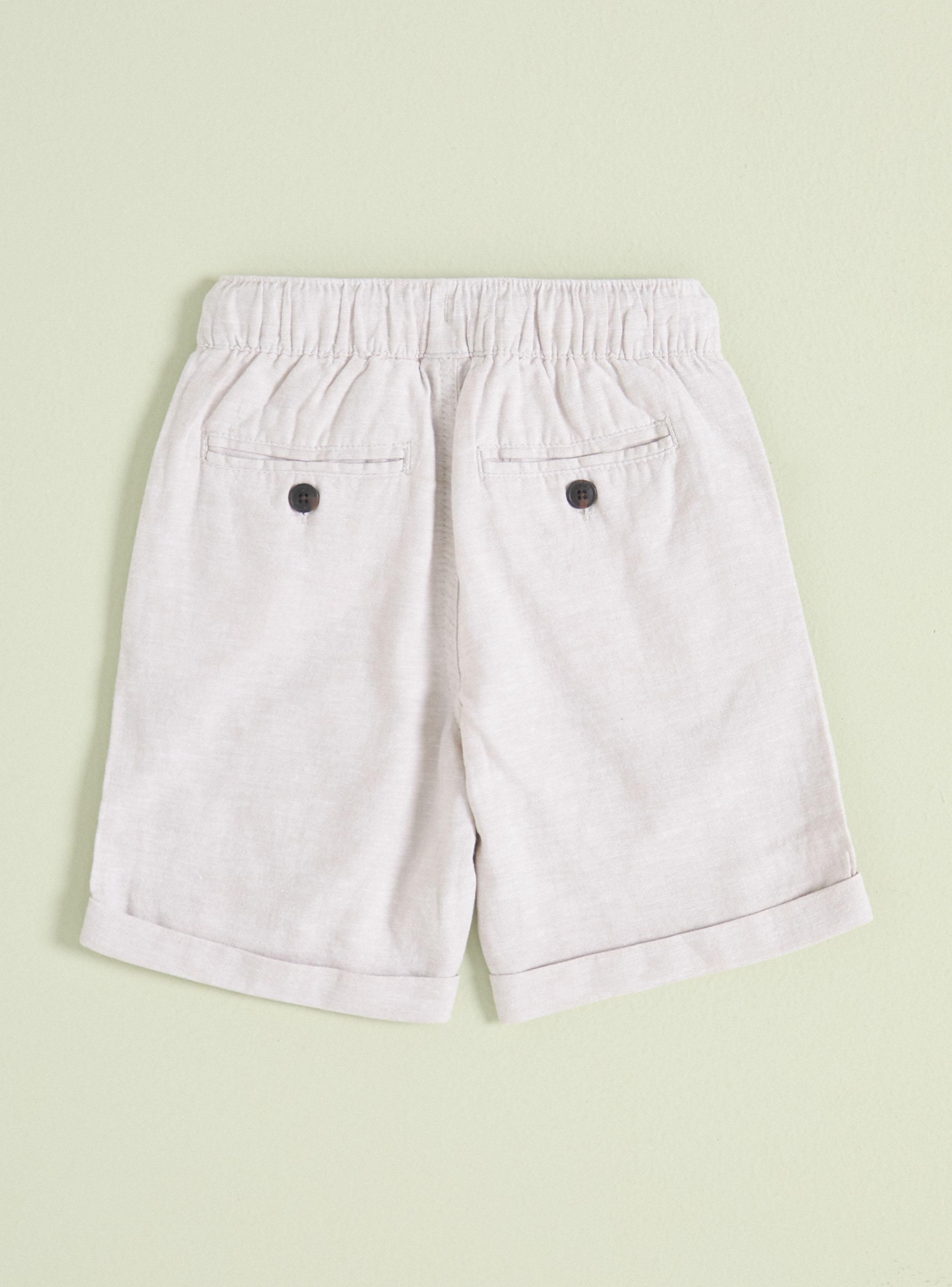 Bermuda Tiro Medio de Lino-1