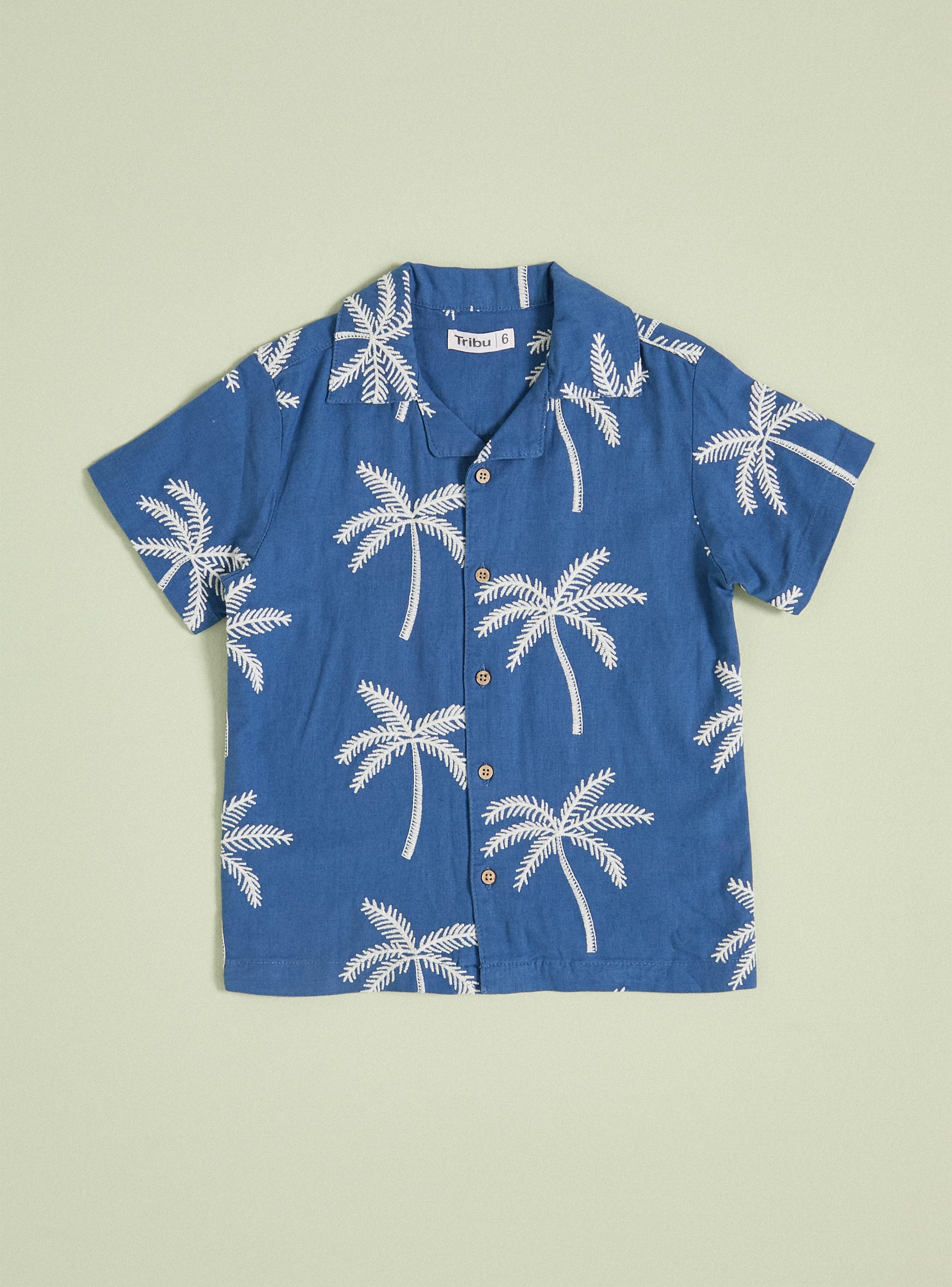 Camisa Bordado Palmeras-0