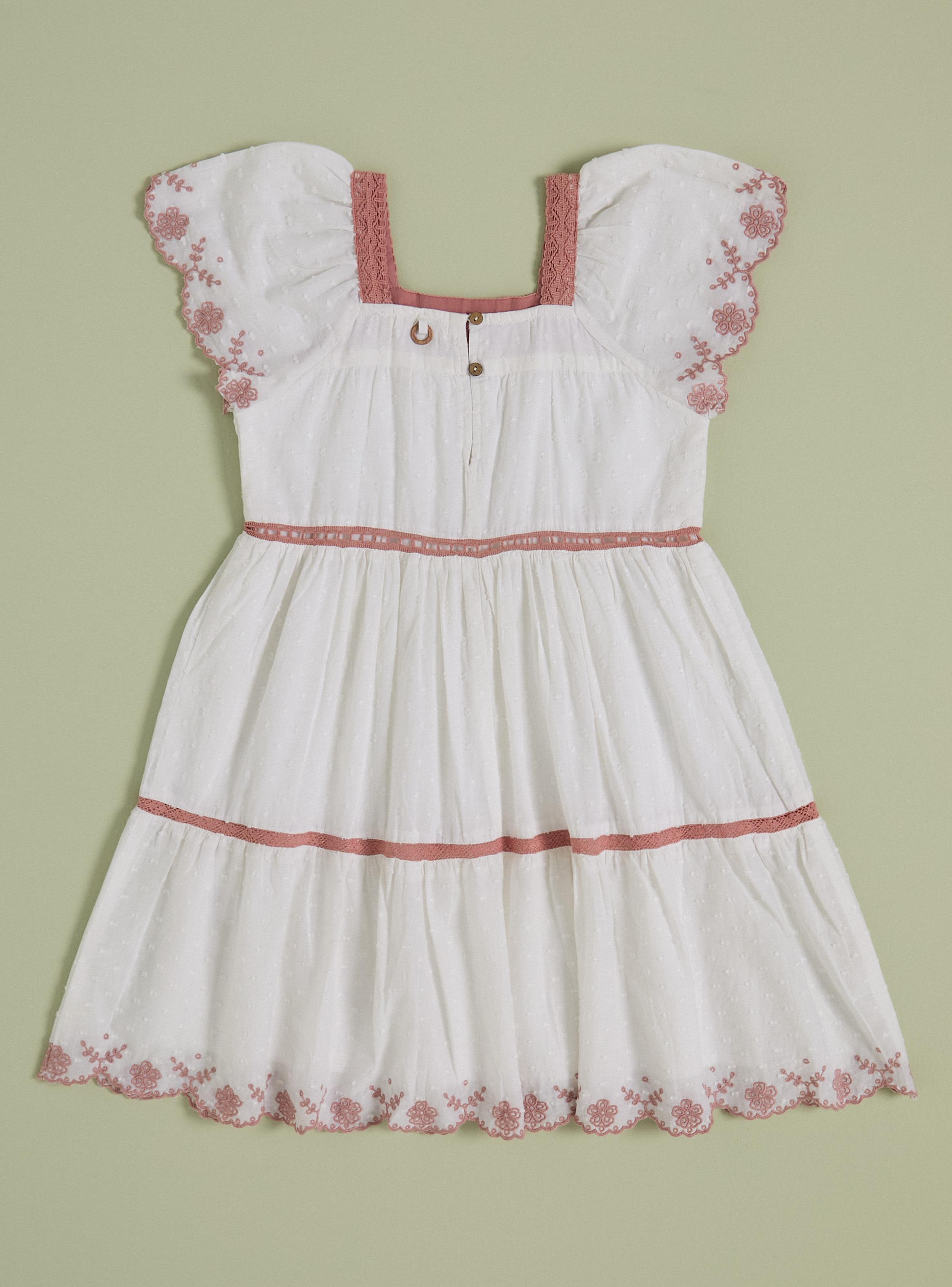 Vestido Diseño India con Aplicaciones Broderie-3