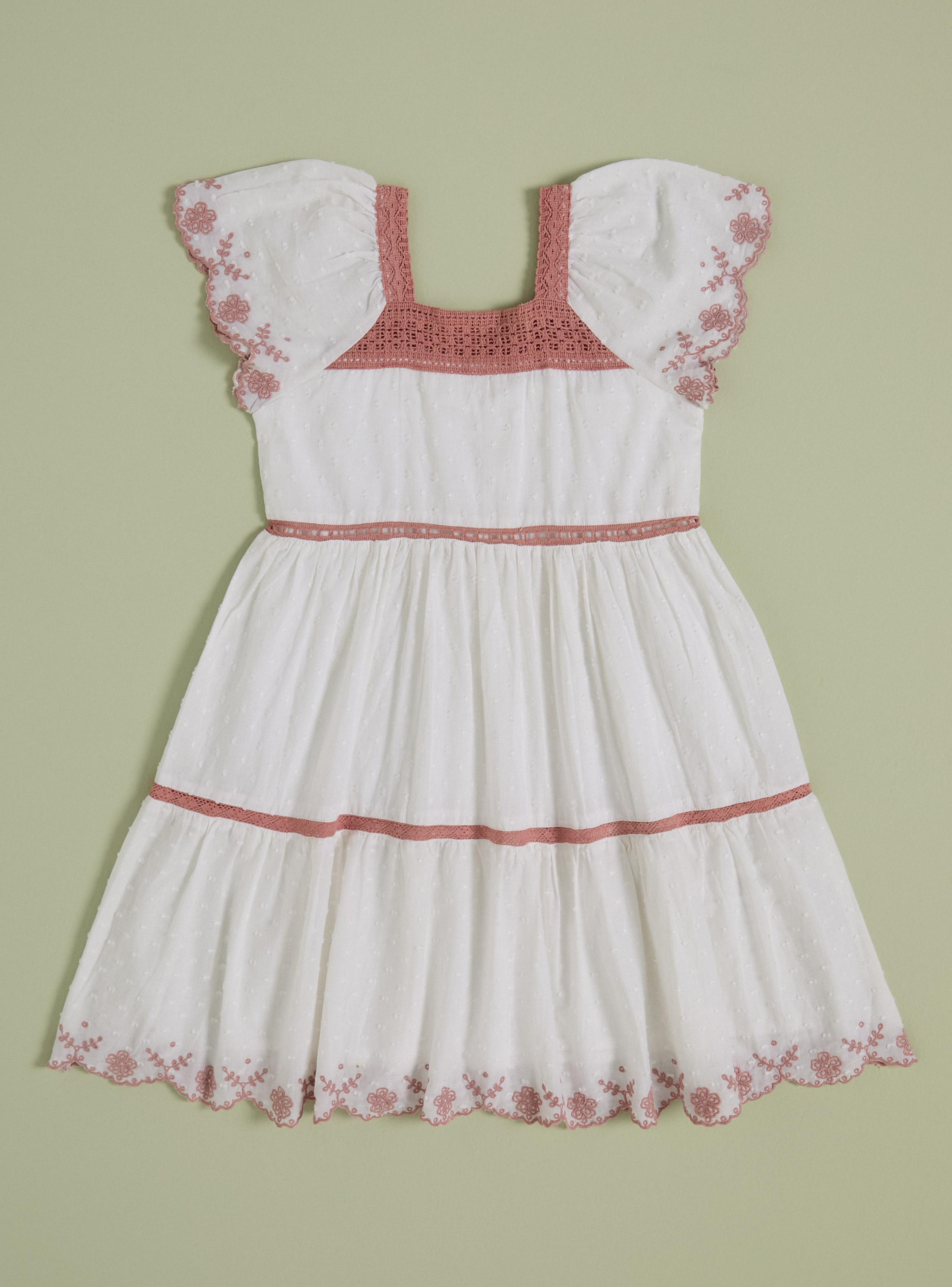 Vestido Diseño India con Aplicaciones Broderie-2