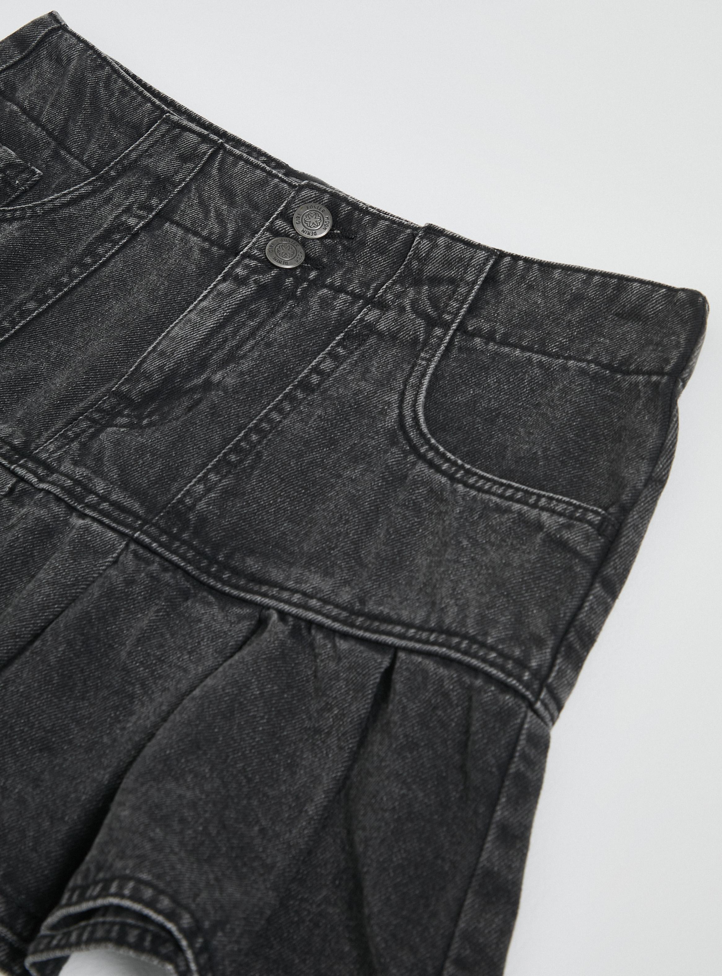 Falda Denim Tableada-2