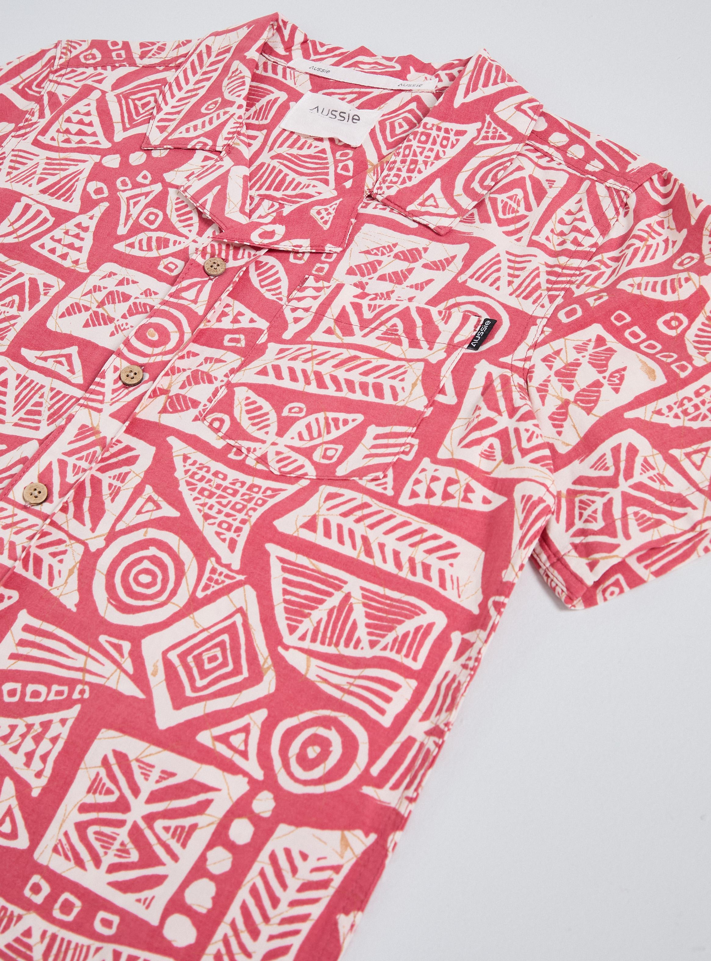 Camisa Tipo Guayabera Estampada-2