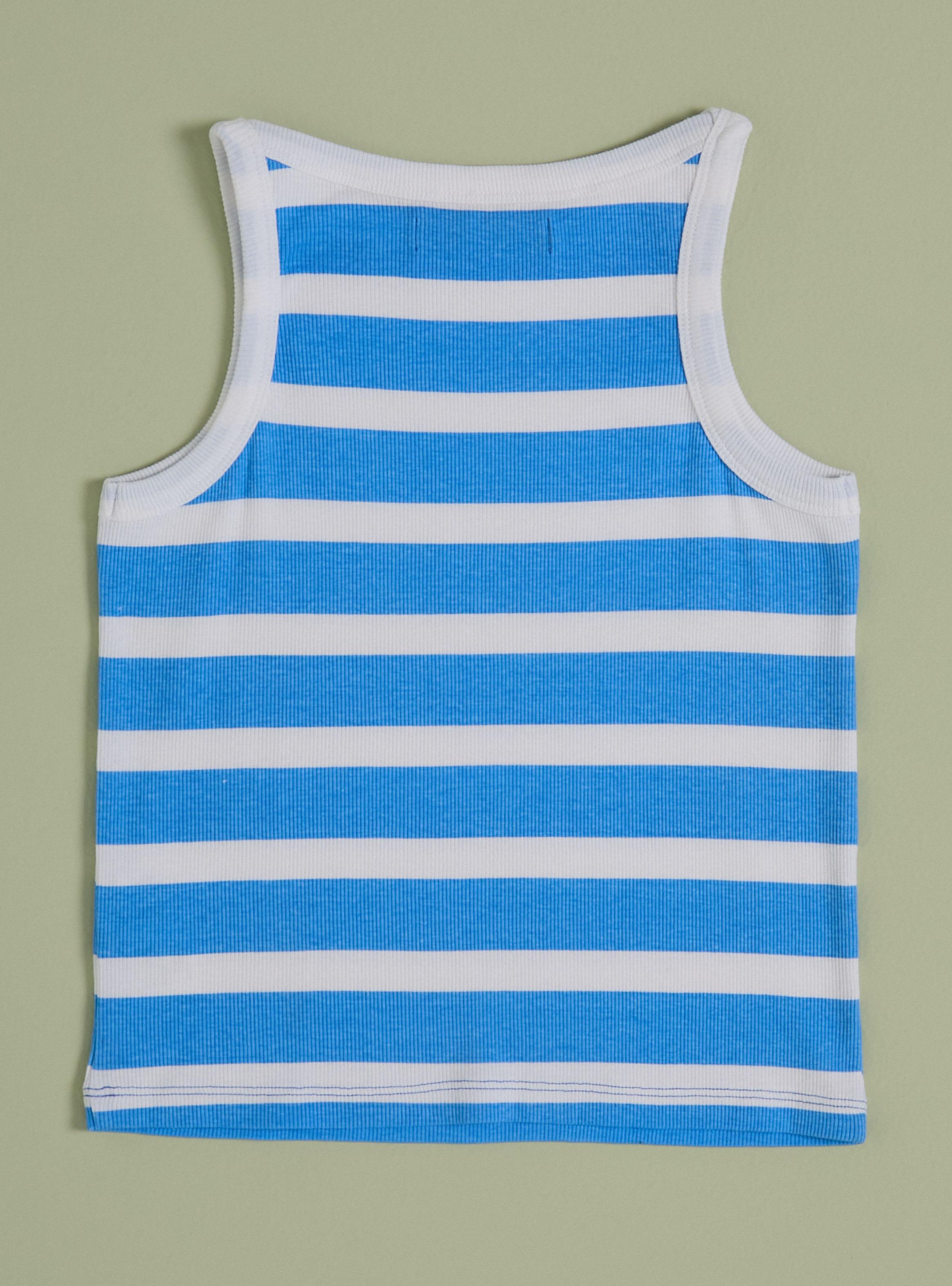 Polera Rib Estampada Rayas Niñas-1