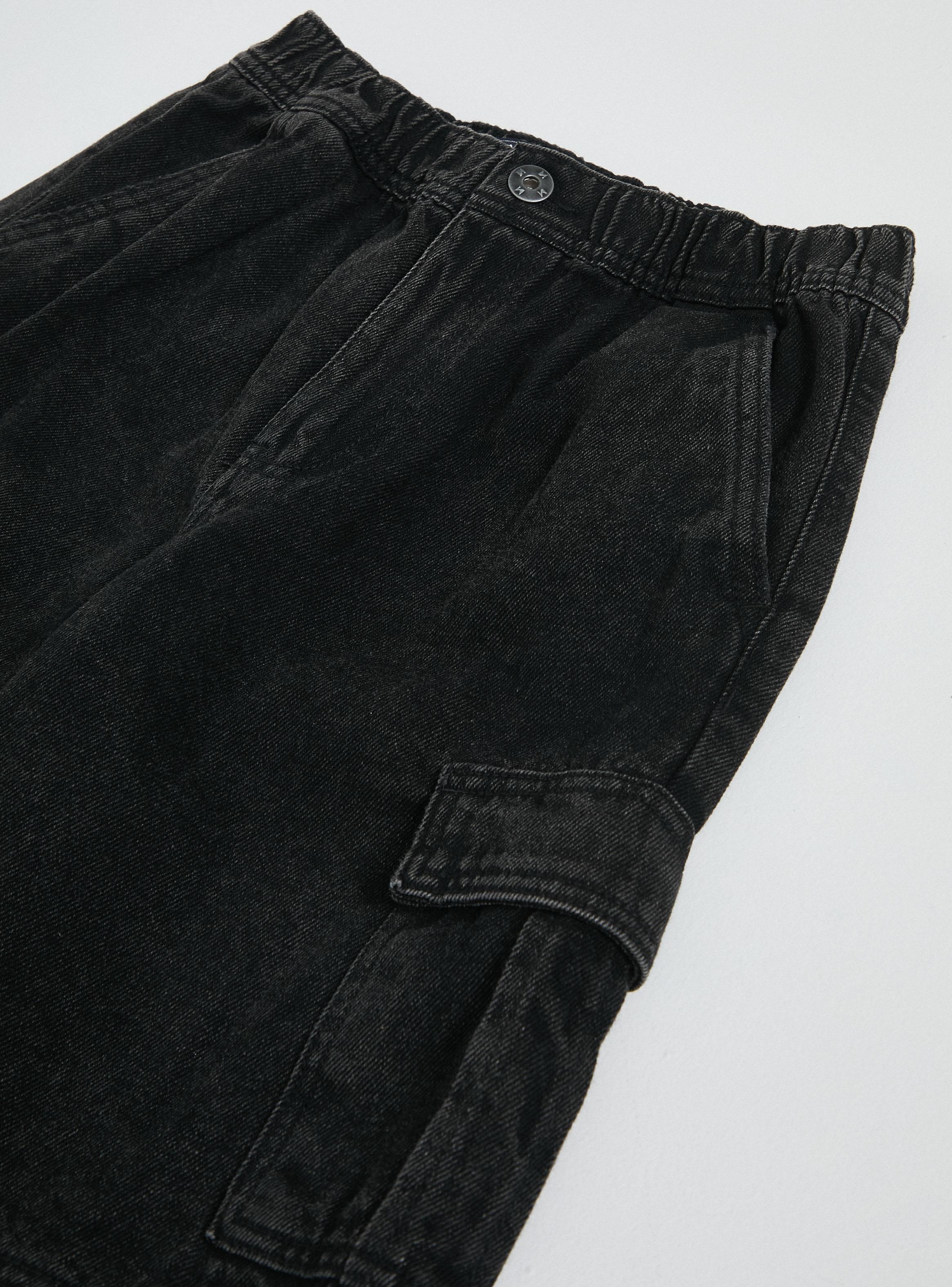 Short Tipo Cargo Denim Niño-2