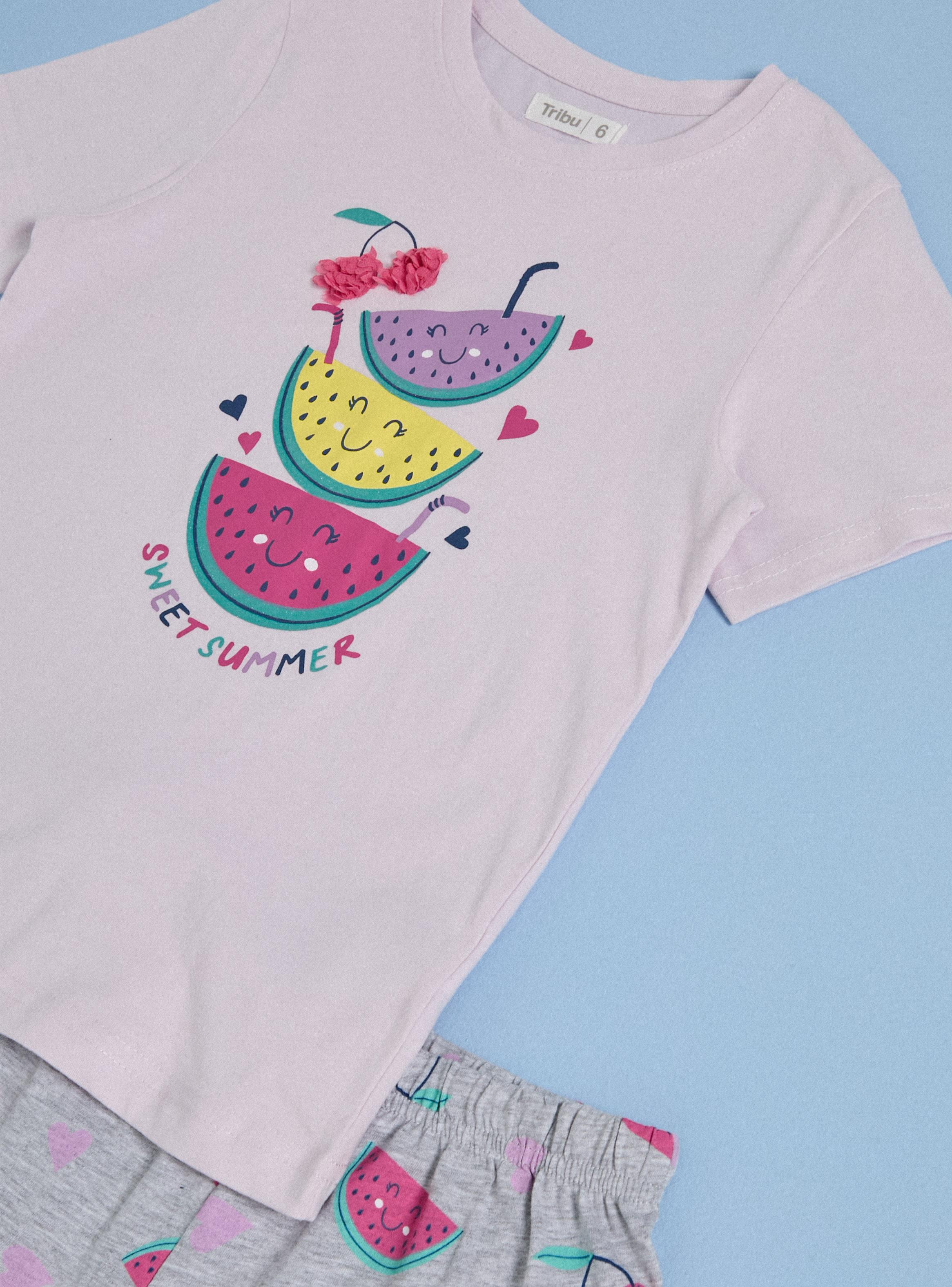 Pijama Estampado Frutas con Glitter-2