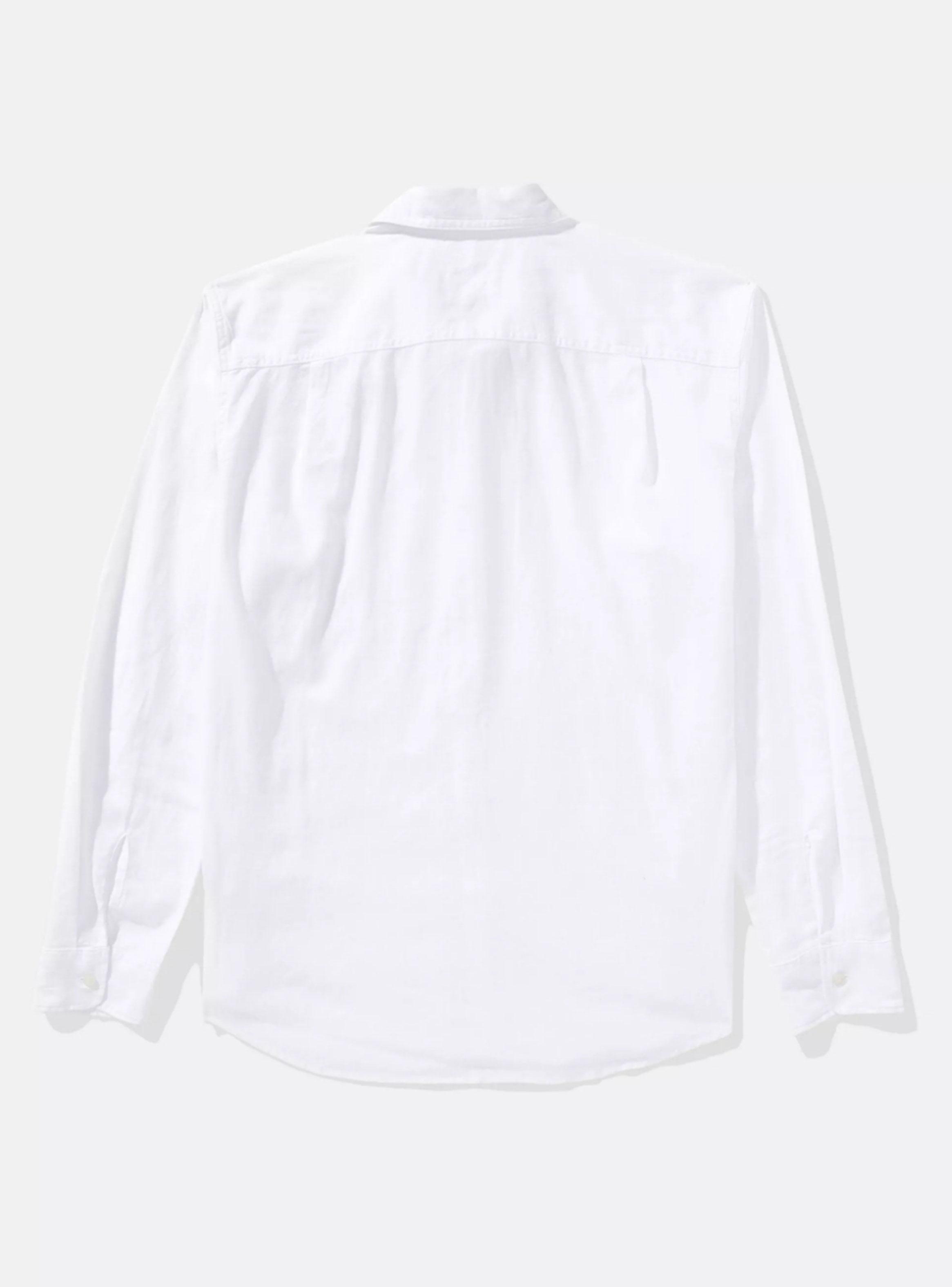 Camisa Manga Larga de Mezcla de Lino con Botones-3