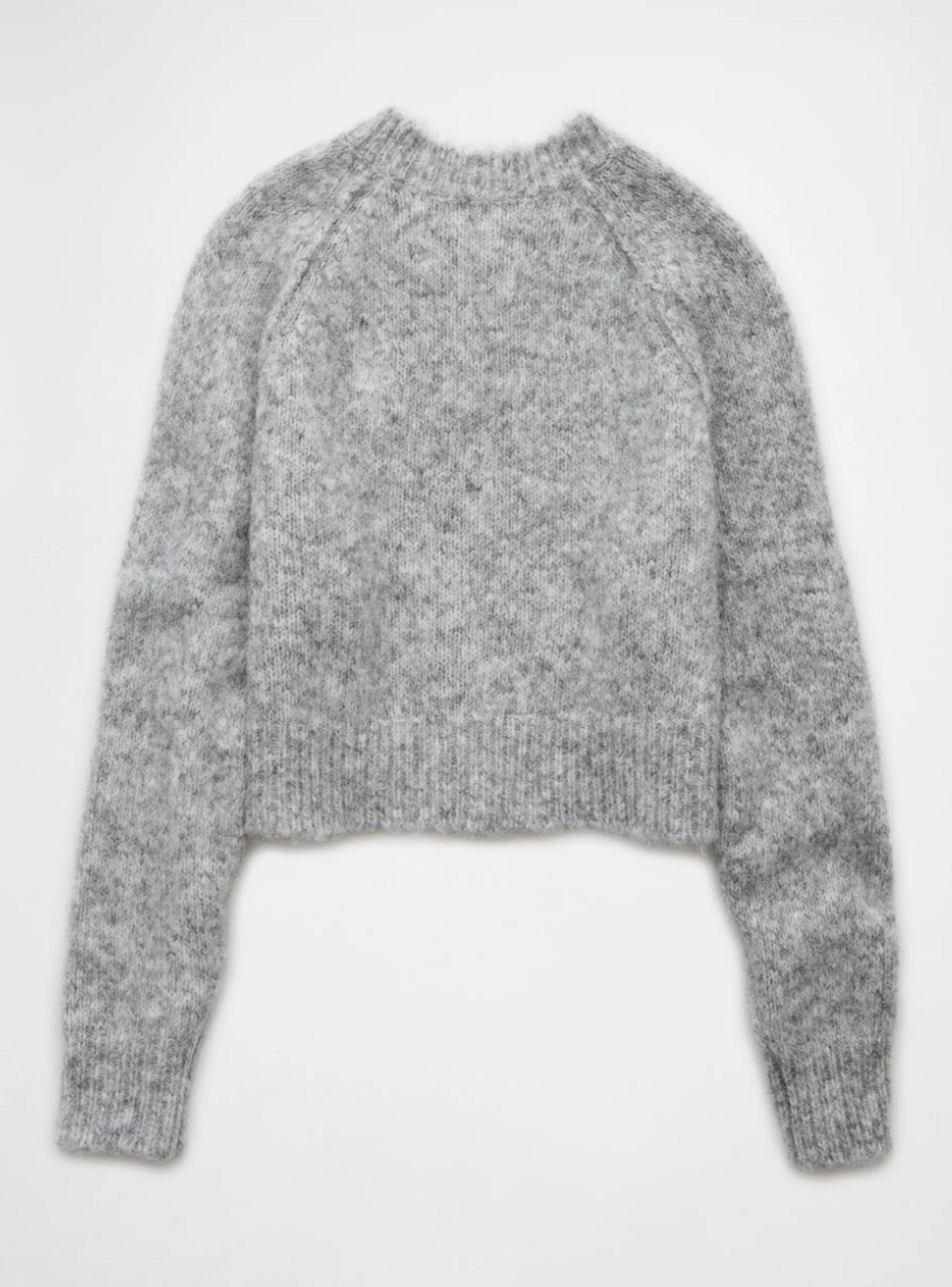 Sweater Ae Cortado con Cuello Redondo Moño-5