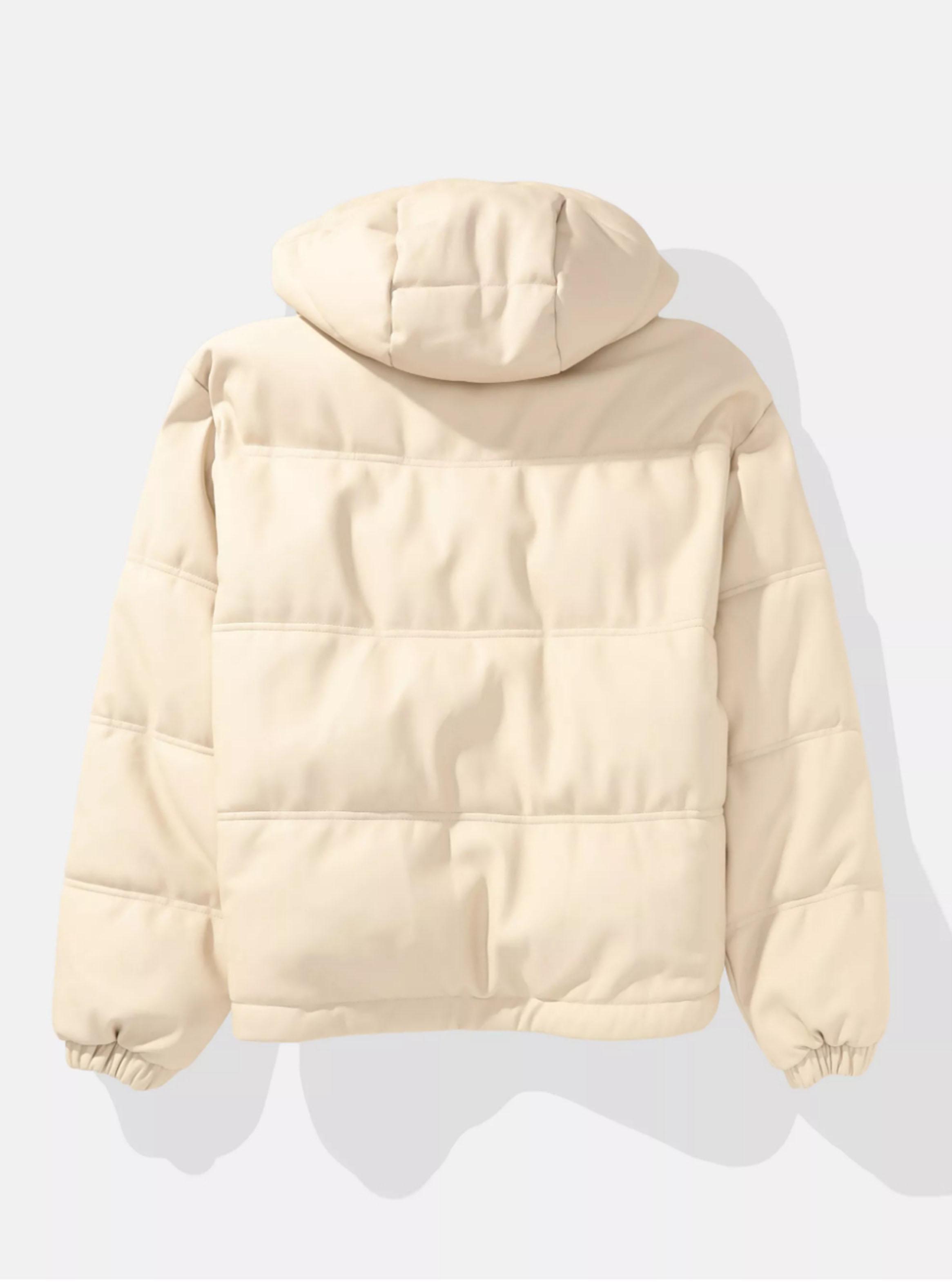 Chaqueta Acolchada de Cuero Vegano-3