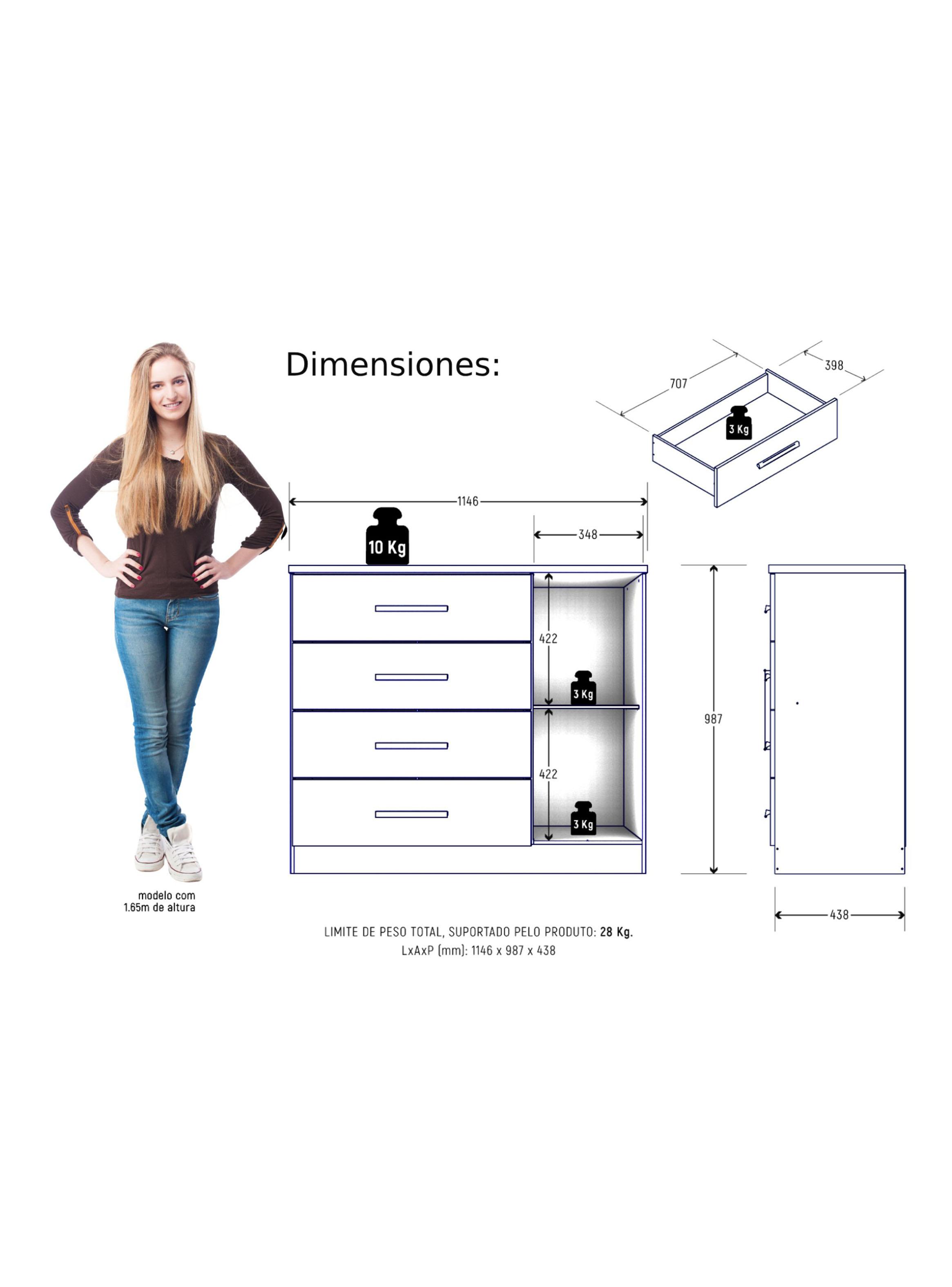 Cómoda Zanzini con Puerta Caramelo-3