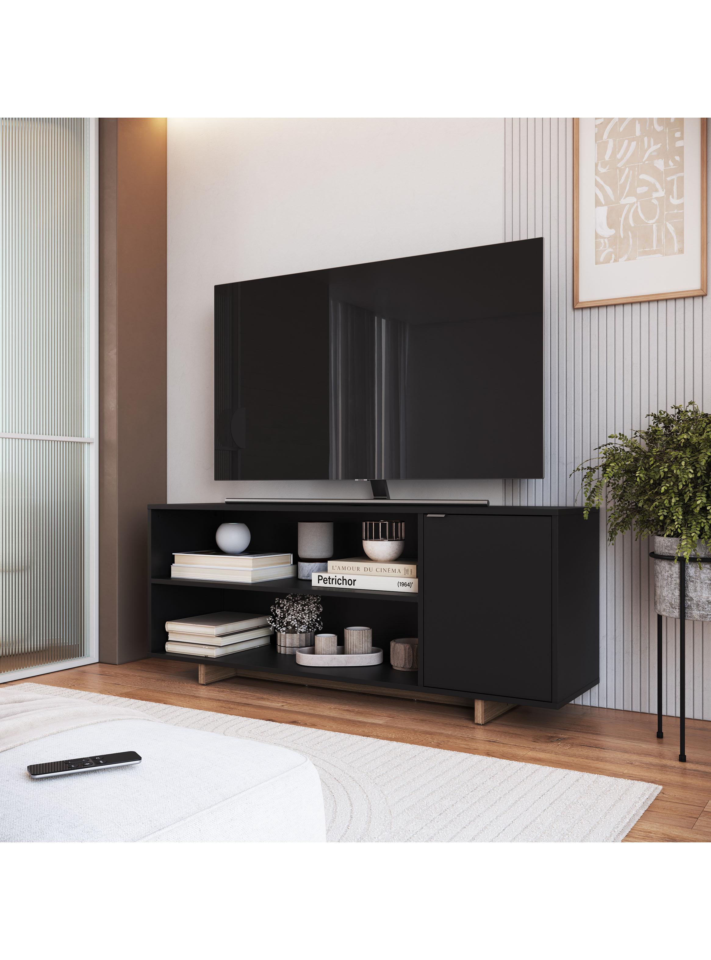 Rack TV 50" 3 Espacios B75 Negro -2