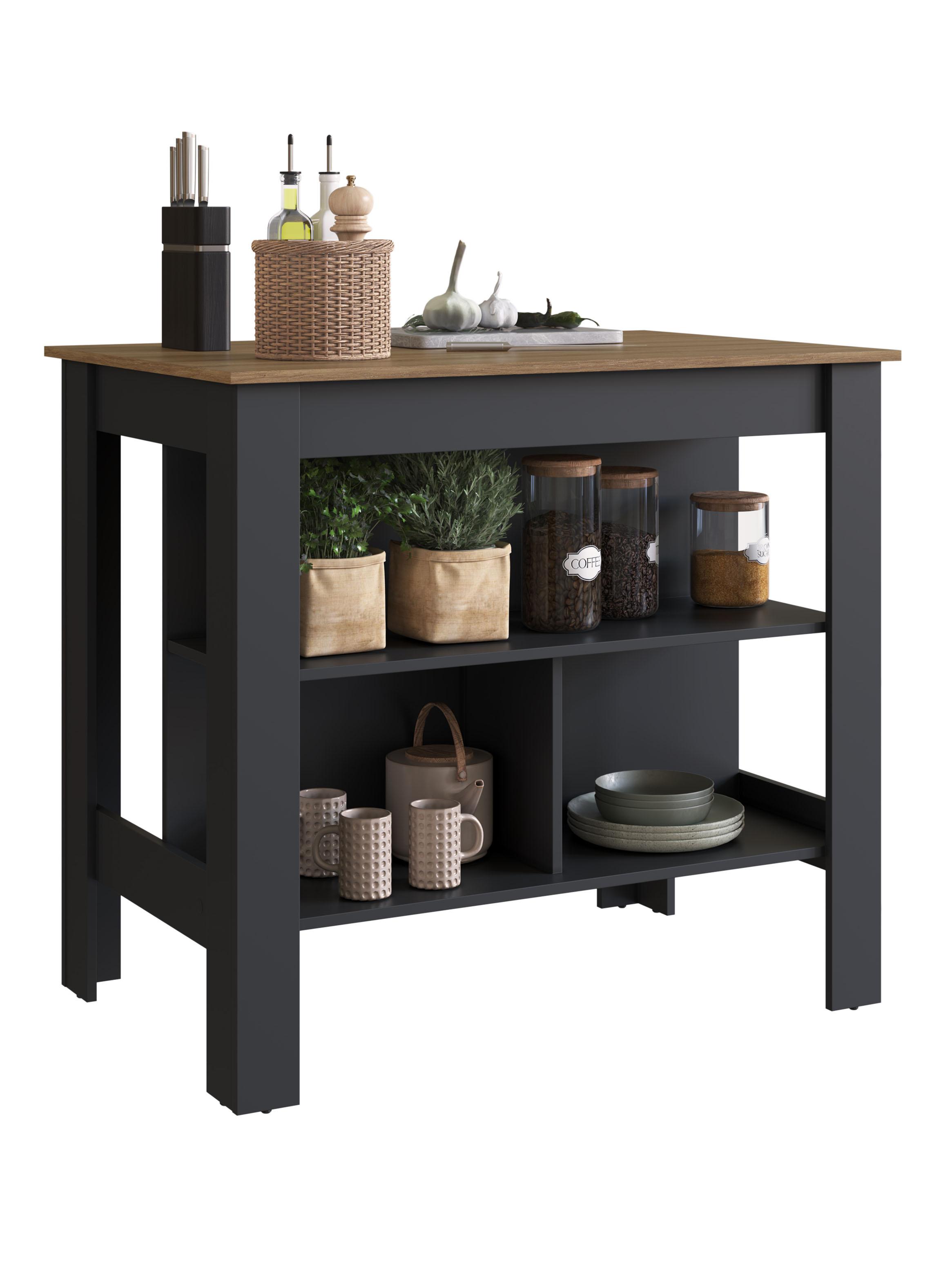 Mueble de Cocina Miel Movel Negro-2